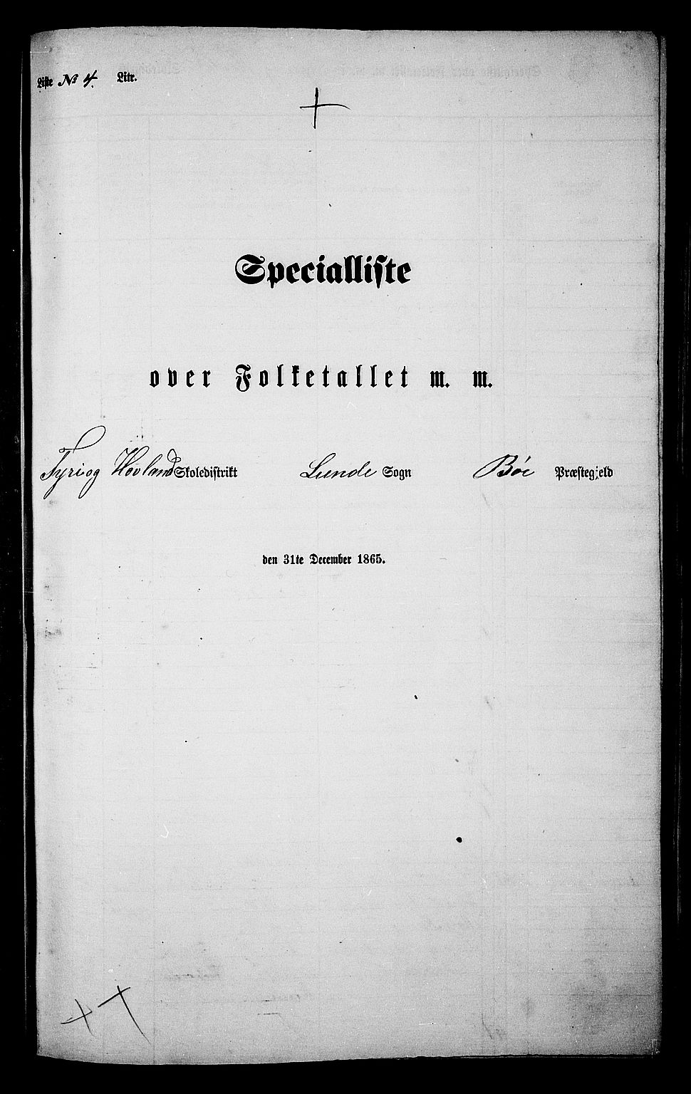 RA, Folketelling 1865 for 0821P Bø prestegjeld, 1865, s. 76