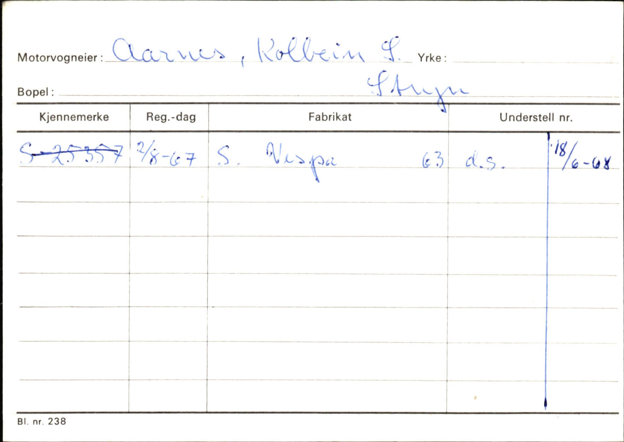 Statens vegvesen, Sogn og Fjordane vegkontor, AV/SAB-A-5301/4/F/L0131: Eigarregister Høyanger P-Å. Stryn S-Å, 1945-1975, s. 2579