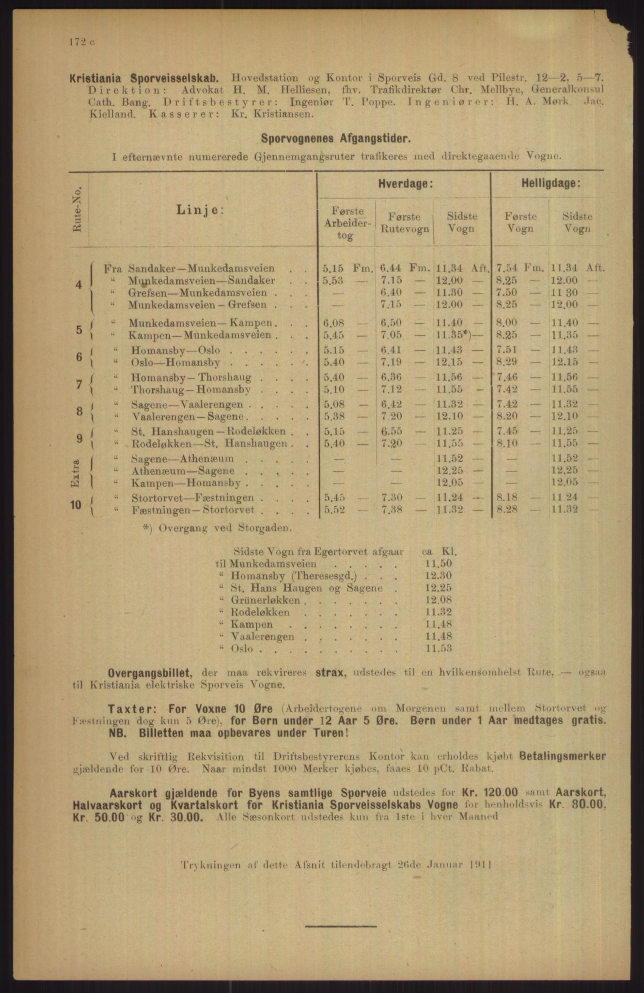 Kristiania/Oslo adressebok, PUBL/-, 1911, s. 172