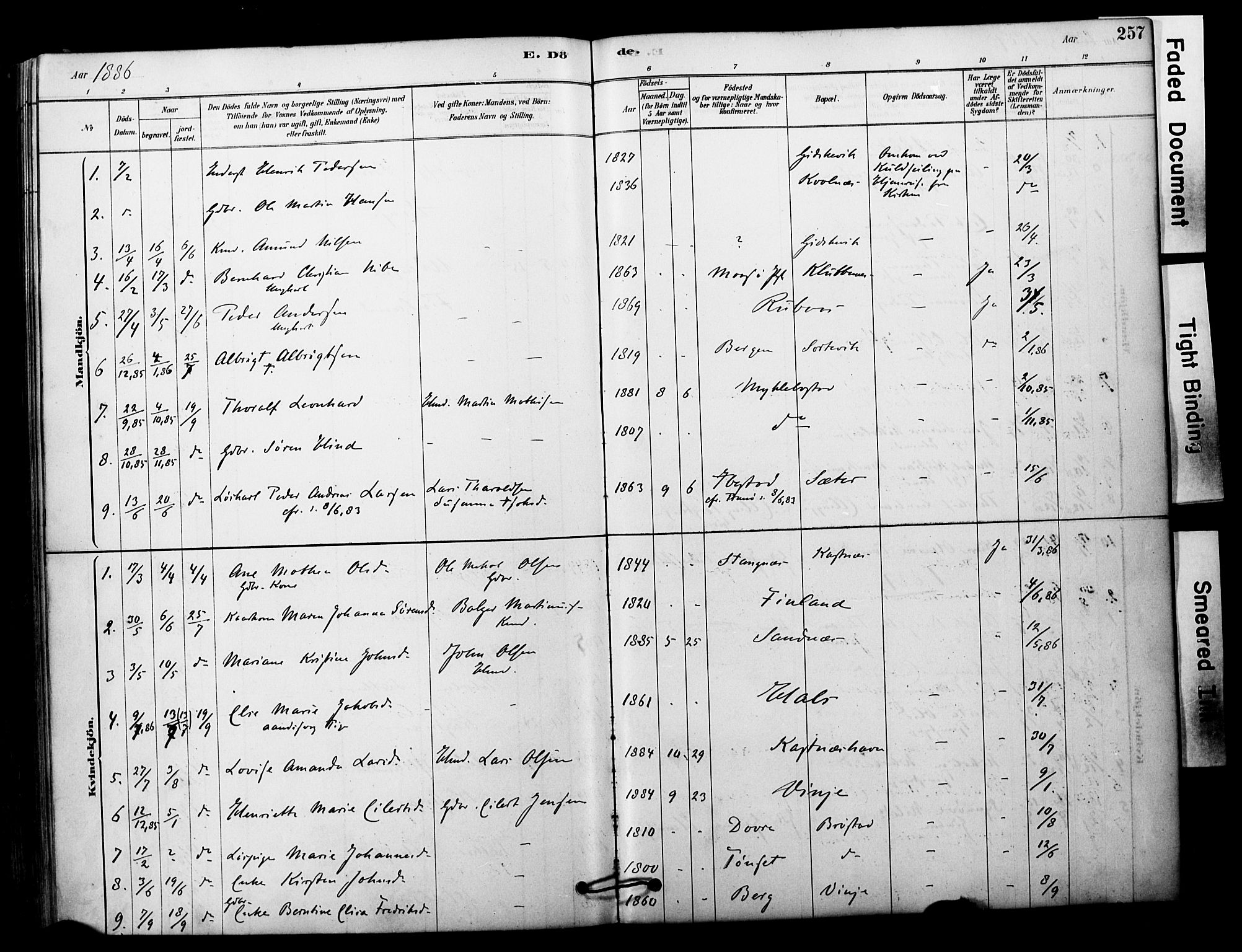 Tranøy sokneprestkontor, AV/SATØ-S-1313/I/Ia/Iaa/L0011kirke: Ministerialbok nr. 11, 1878-1904, s. 257