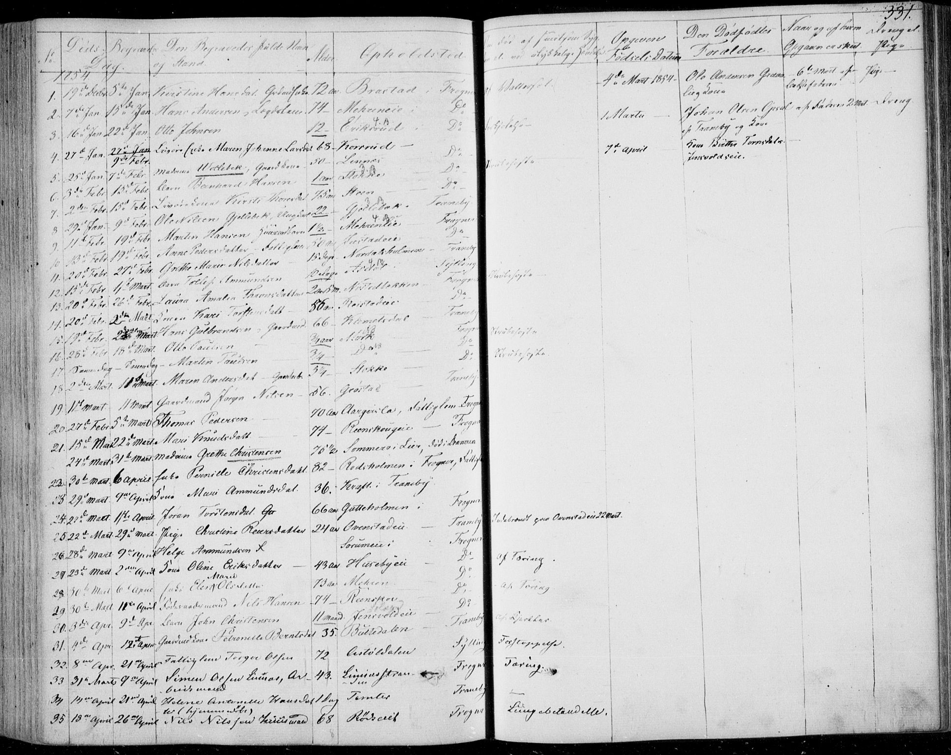 Lier kirkebøker, AV/SAKO-A-230/F/Fa/L0011: Ministerialbok nr. I 11, 1843-1854, s. 331