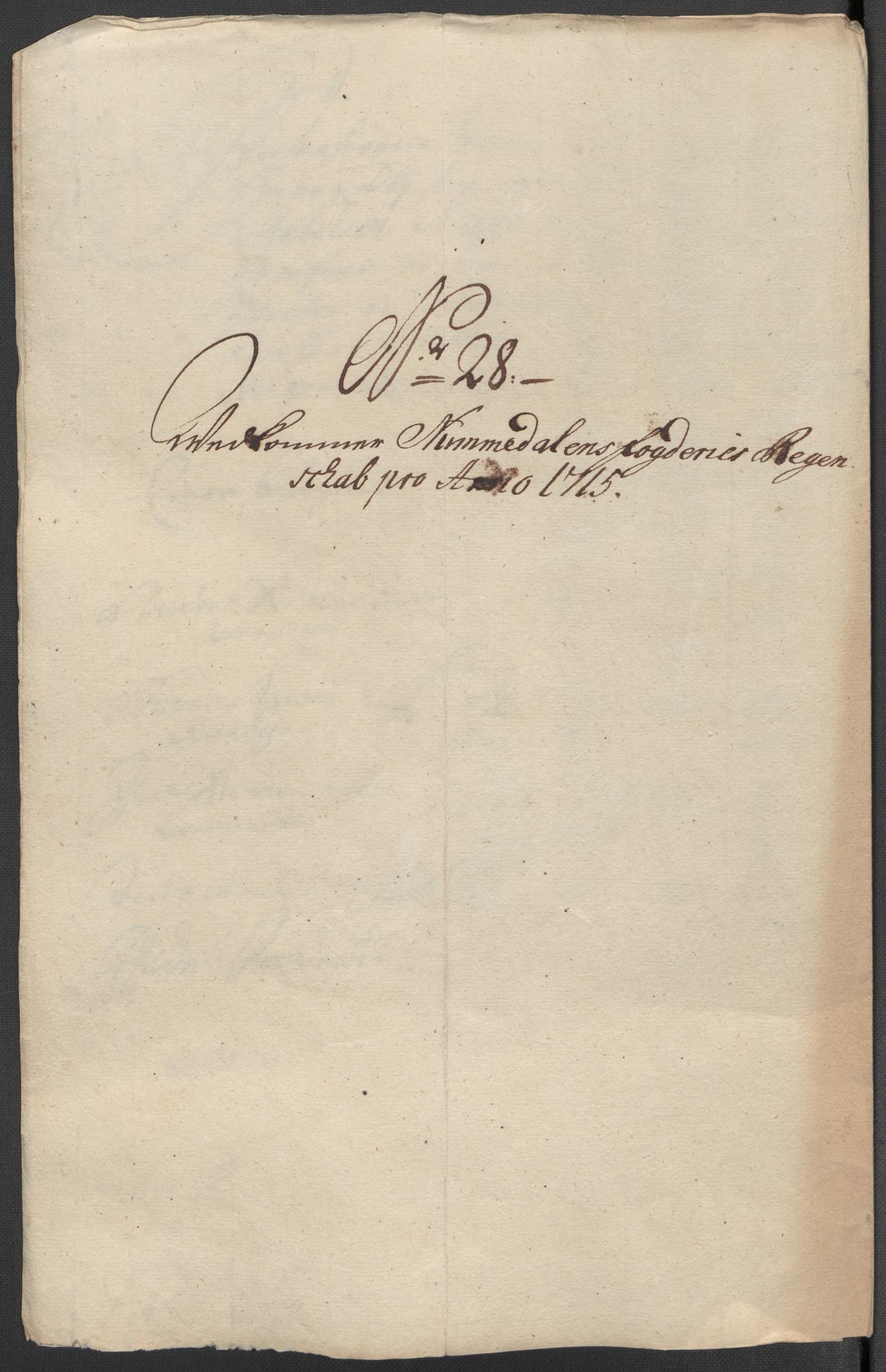 Rentekammeret inntil 1814, Reviderte regnskaper, Fogderegnskap, AV/RA-EA-4092/R64/L4436: Fogderegnskap Namdal, 1715, s. 210