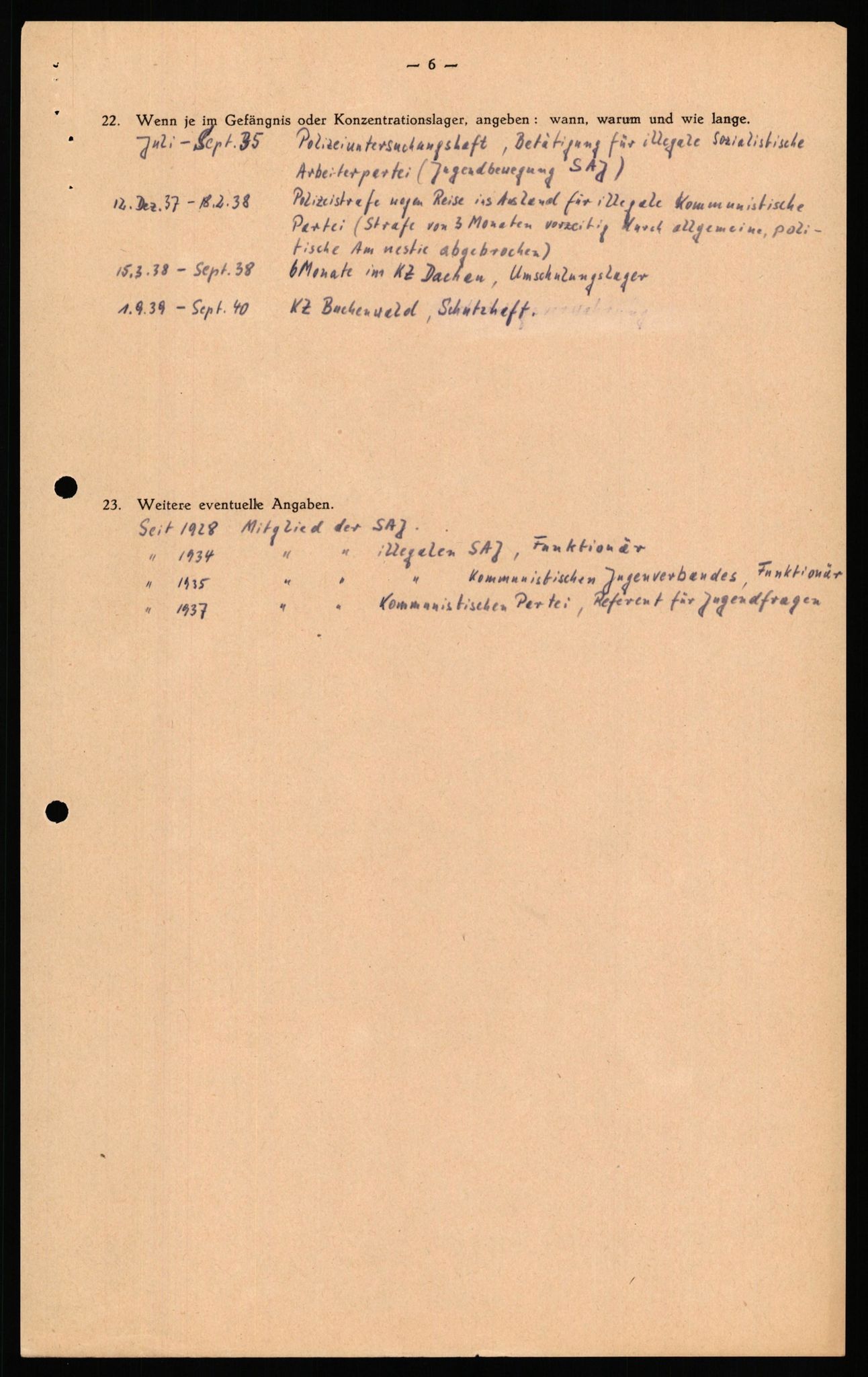 Forsvaret, Forsvarets overkommando II, AV/RA-RAFA-3915/D/Db/L0039: CI Questionaires. Tyske okkupasjonsstyrker i Norge. Østerrikere., 1945-1946, s. 345