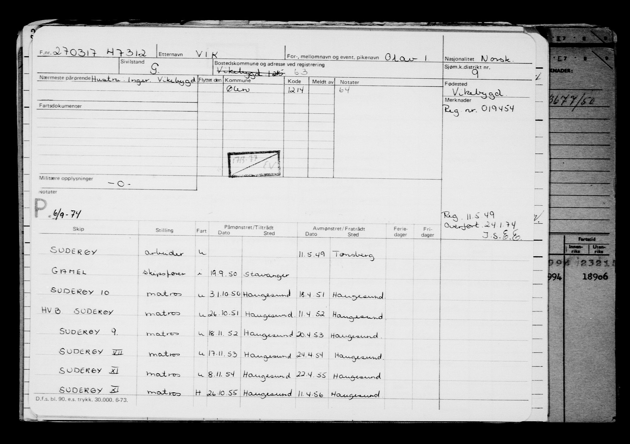 Direktoratet for sjømenn, RA/S-3545/G/Gb/L0147: Hovedkort, 1917, s. 280