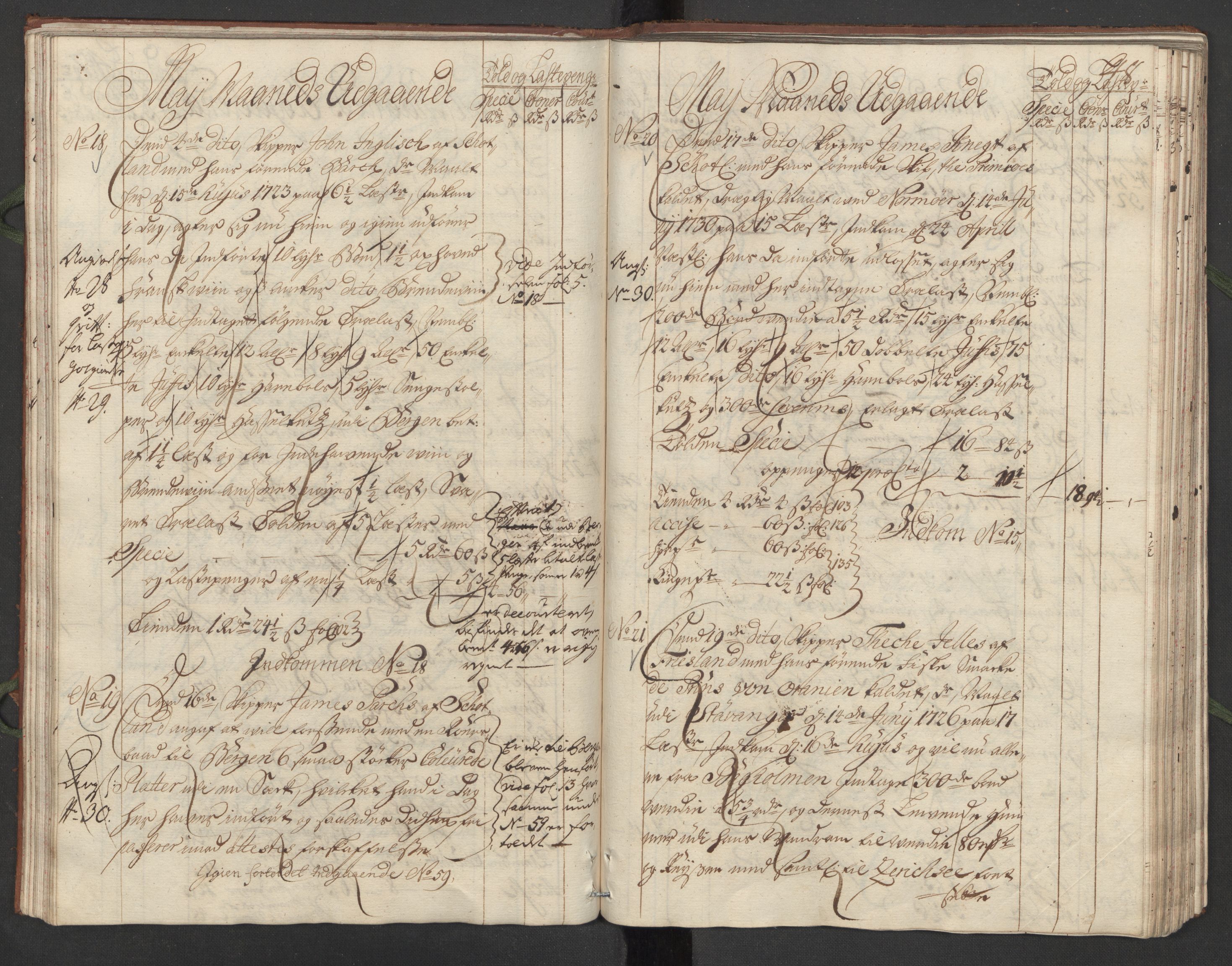 Generaltollkammeret, tollregnskaper, AV/RA-EA-5490/R24/L0008/0001: Tollregnskaper Sunnhordland / Hovedtollbok, 1731, s. 47b-48a