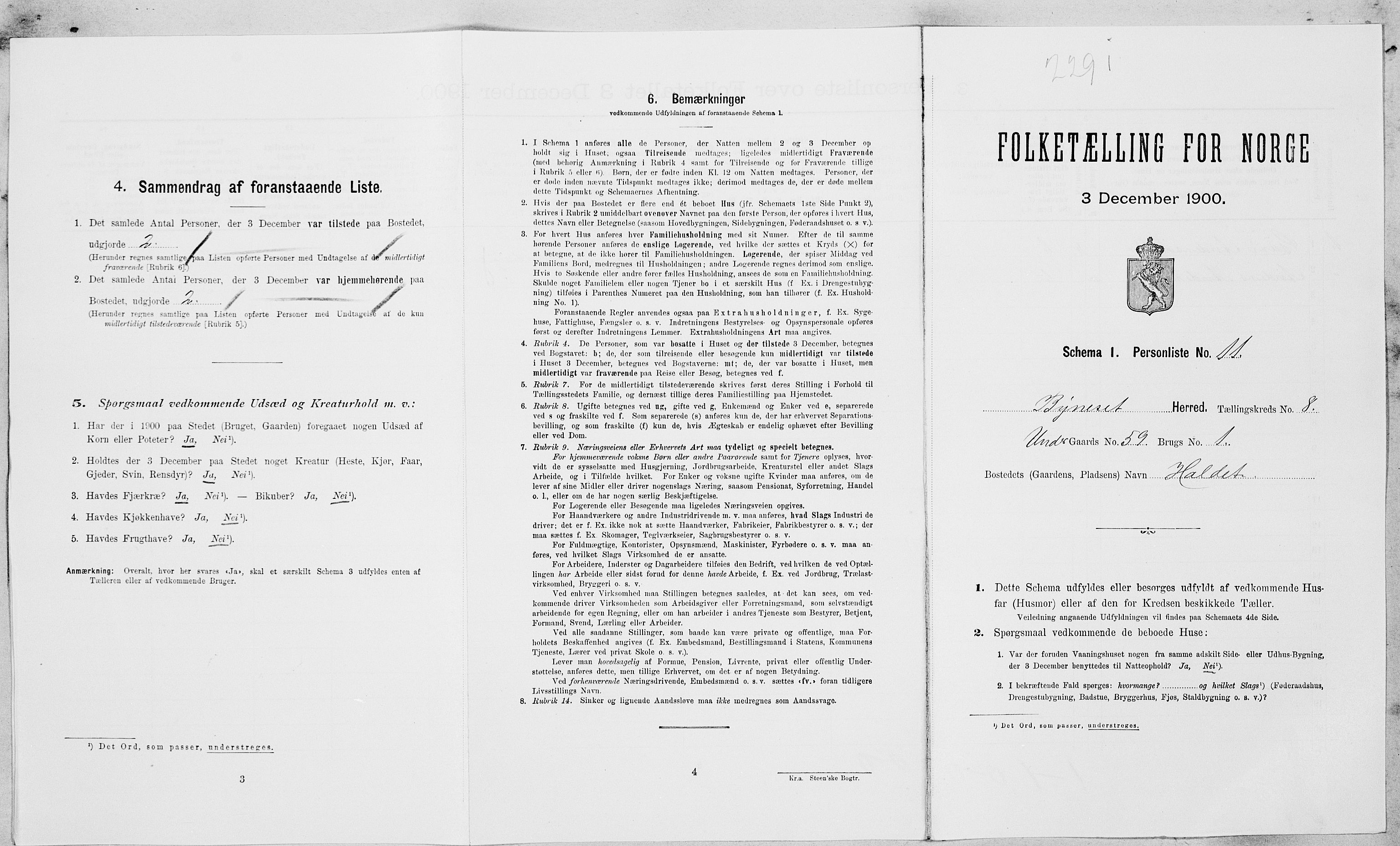 SAT, Folketelling 1900 for 1655 Byneset herred, 1900, s. 529
