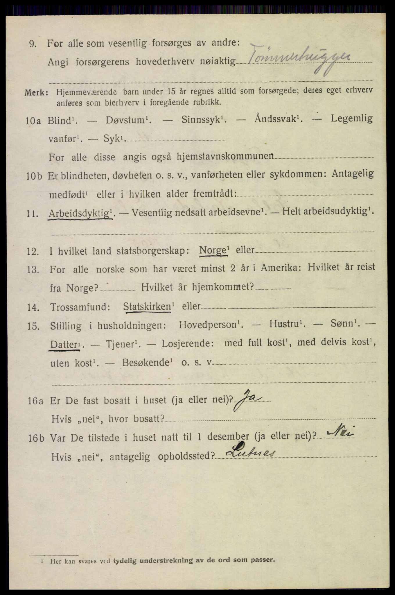 SAH, Folketelling 1920 for 0428 Trysil herred, 1920, s. 3064