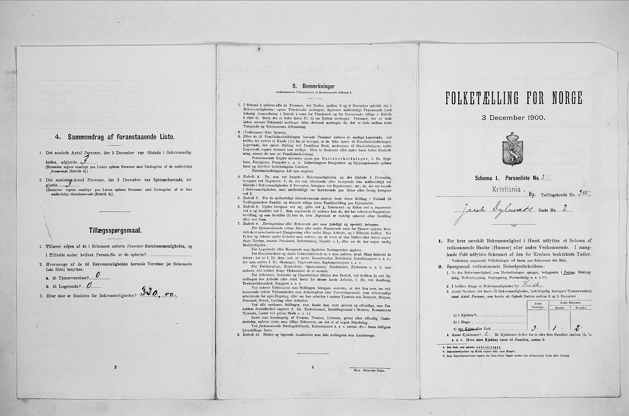SAO, Folketelling 1900 for 0301 Kristiania kjøpstad, 1900, s. 42567