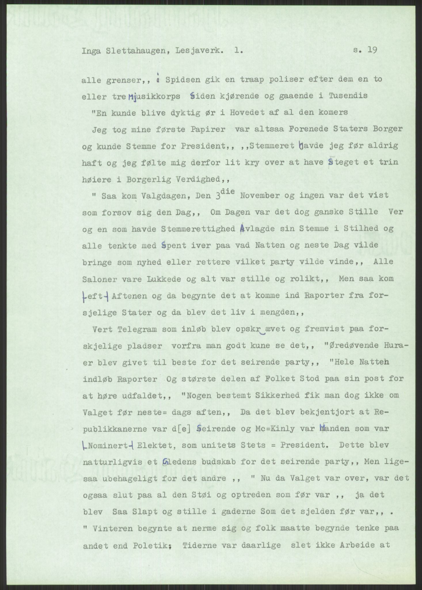 Samlinger til kildeutgivelse, Amerikabrevene, AV/RA-EA-4057/F/L0014: Innlån fra Oppland: Nyberg - Slettahaugen, 1838-1914, s. 891