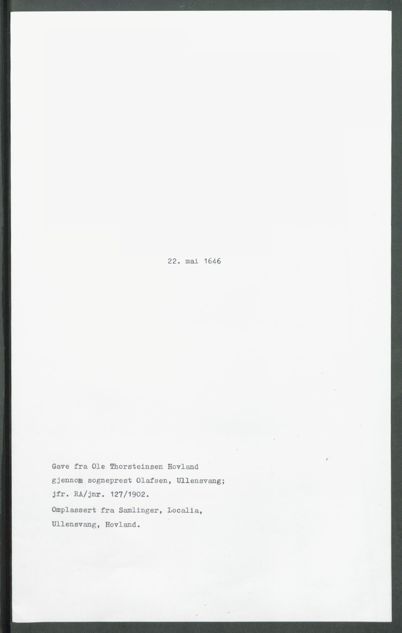 Riksarkivets diplomsamling, RA/EA-5965/F02/L0159: Dokumenter, 1645-1646, s. 77