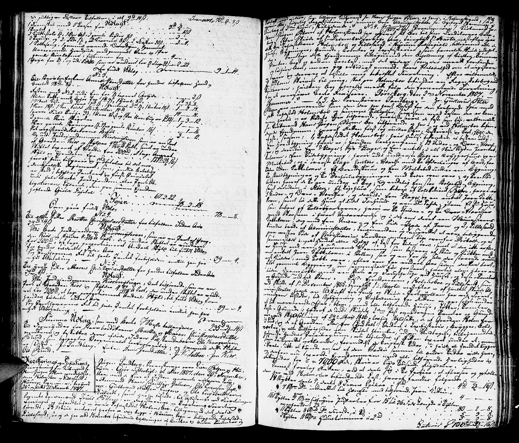 Lier, Røyken og Hurum sorenskriveri, AV/SAKO-A-89/H/Hc/L0009: Skifteprotokoll, 1805-1813, s. 122b-123a