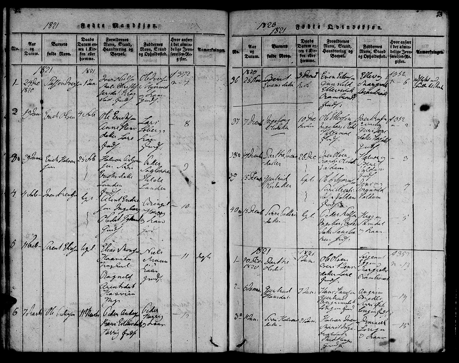 Ministerialprotokoller, klokkerbøker og fødselsregistre - Sør-Trøndelag, AV/SAT-A-1456/692/L1102: Ministerialbok nr. 692A02, 1816-1842, s. 23