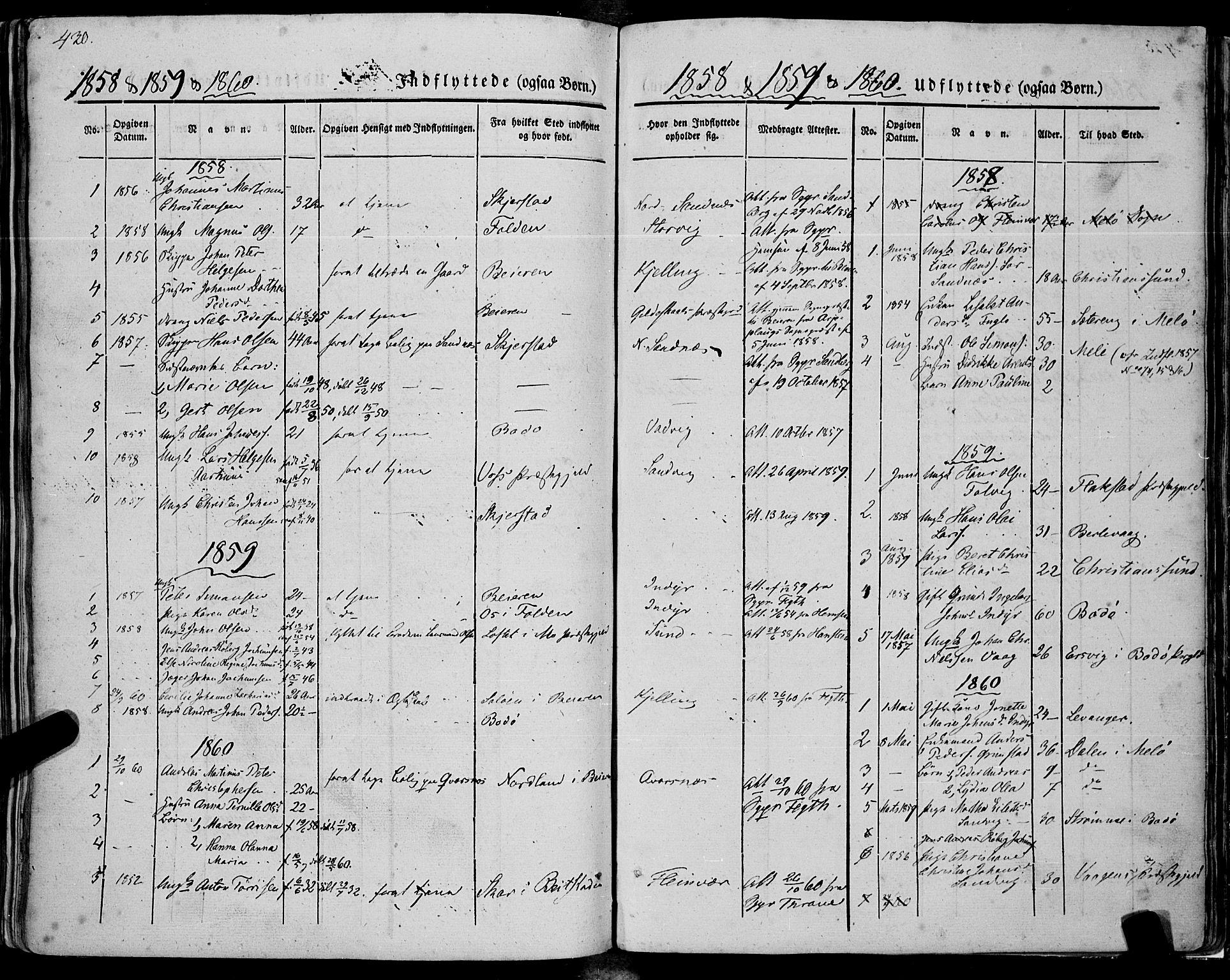 Ministerialprotokoller, klokkerbøker og fødselsregistre - Nordland, SAT/A-1459/805/L0097: Ministerialbok nr. 805A04, 1837-1861, s. 430
