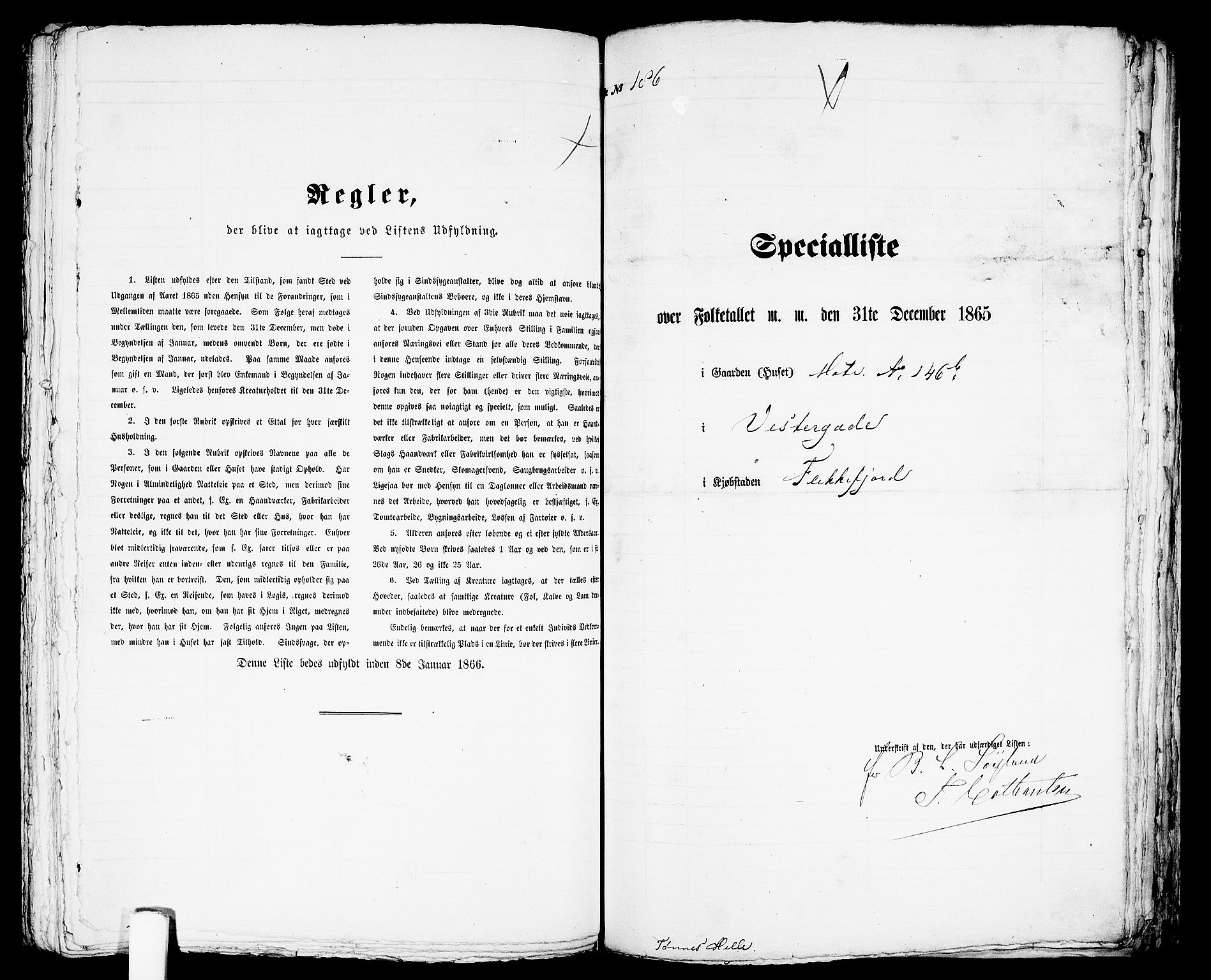 RA, Folketelling 1865 for 1004B Flekkefjord prestegjeld, Flekkefjord kjøpstad, 1865, s. 382