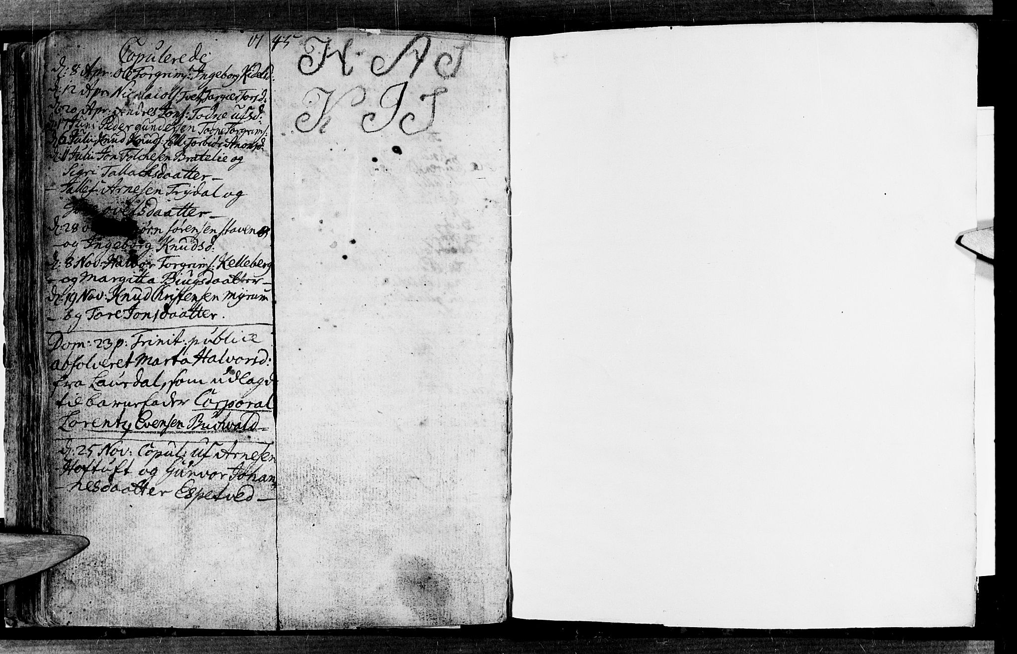 Valle sokneprestkontor, SAK/1111-0044/F/Fa/Fac/L0001: Ministerialbok nr. A 1, 1714-1745, s. 75