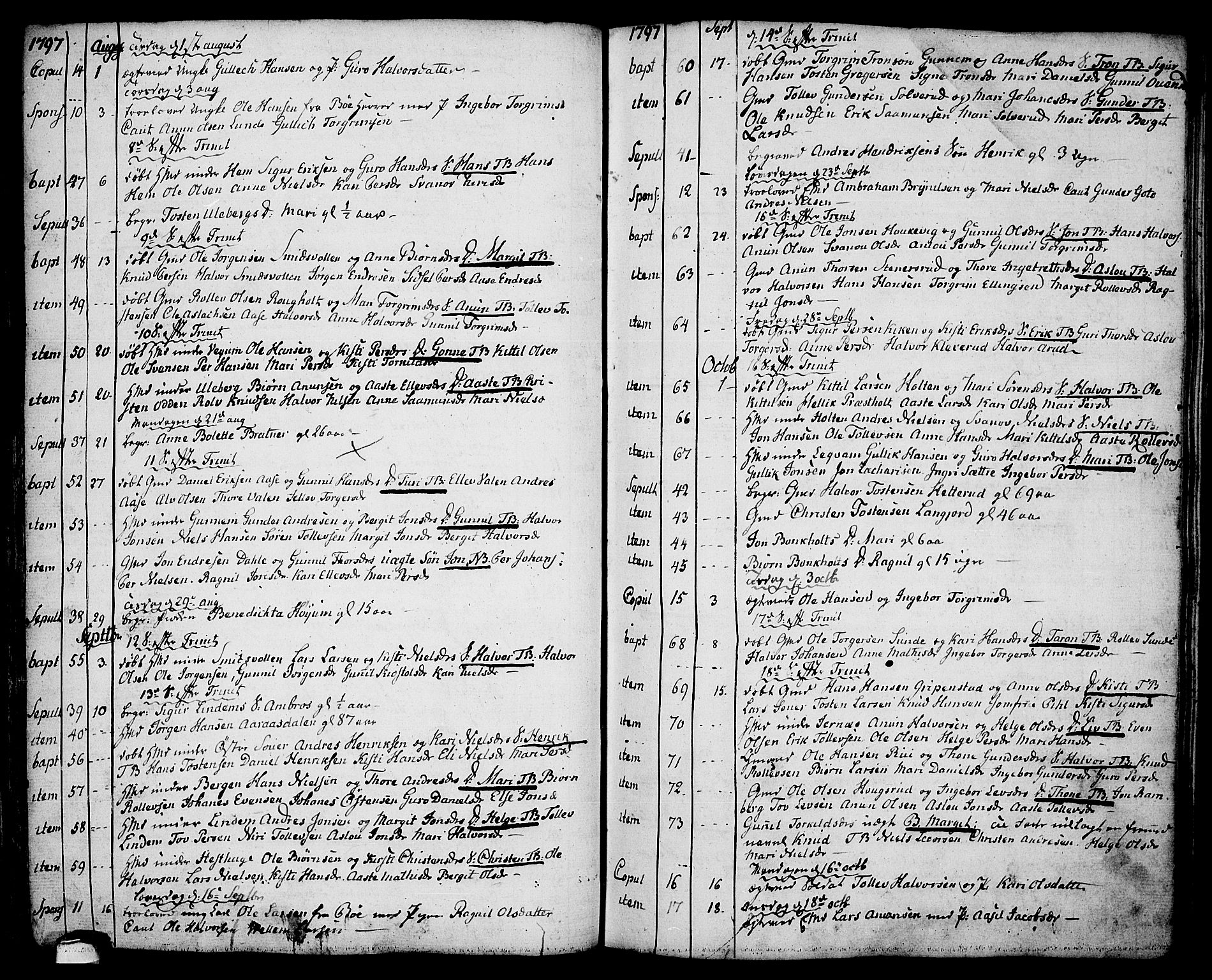 Sauherad kirkebøker, AV/SAKO-A-298/F/Fa/L0004: Ministerialbok nr. I 4, 1767-1814