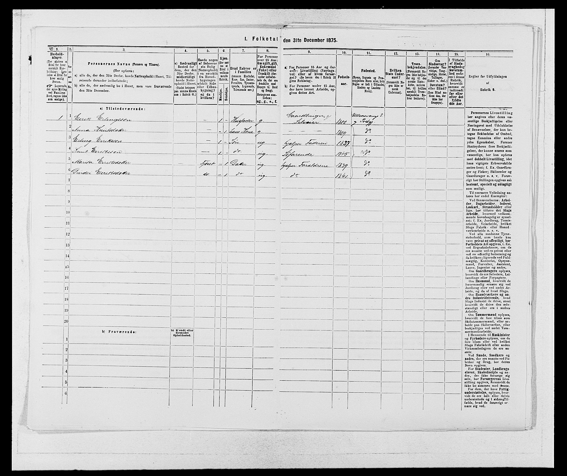 SAB, Folketelling 1875 for 1230P Ullensvang prestegjeld, 1875, s. 747