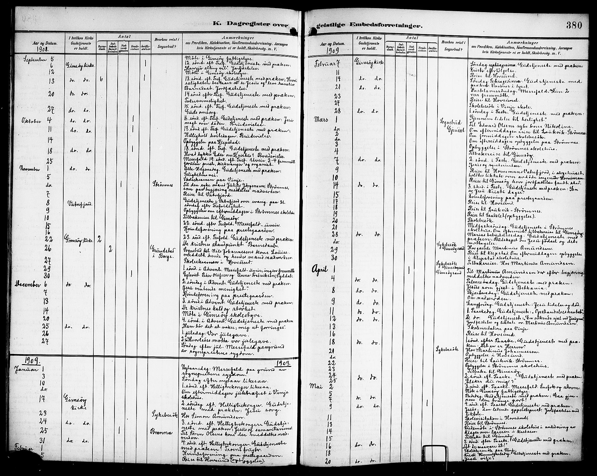 Ministerialprotokoller, klokkerbøker og fødselsregistre - Nordland, SAT/A-1459/876/L1105: Klokkerbok nr. 876C04, 1896-1914, s. 380