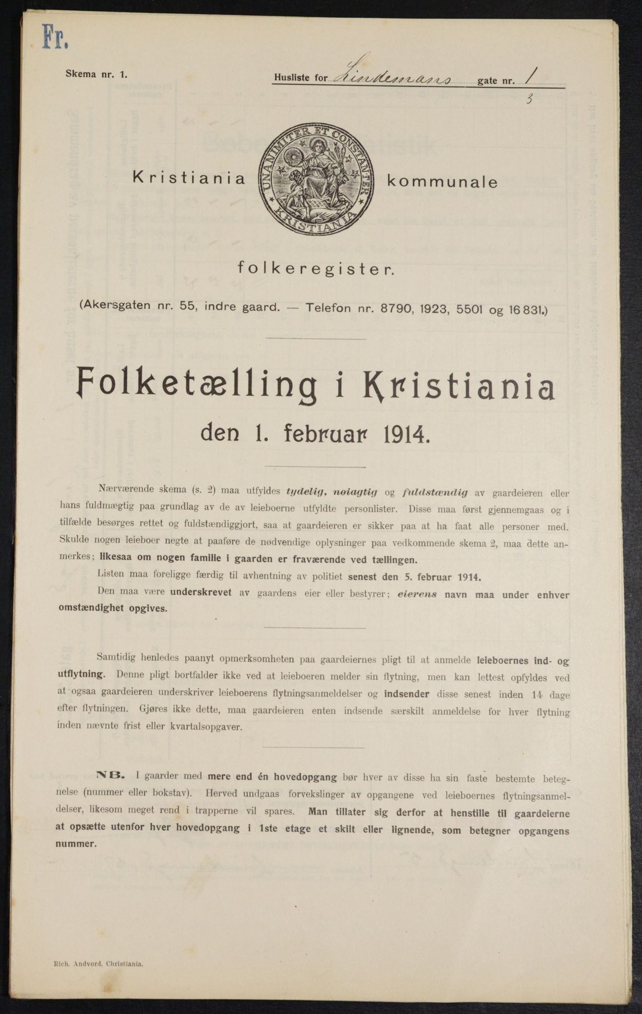 OBA, Kommunal folketelling 1.2.1914 for Kristiania, 1914, s. 57526
