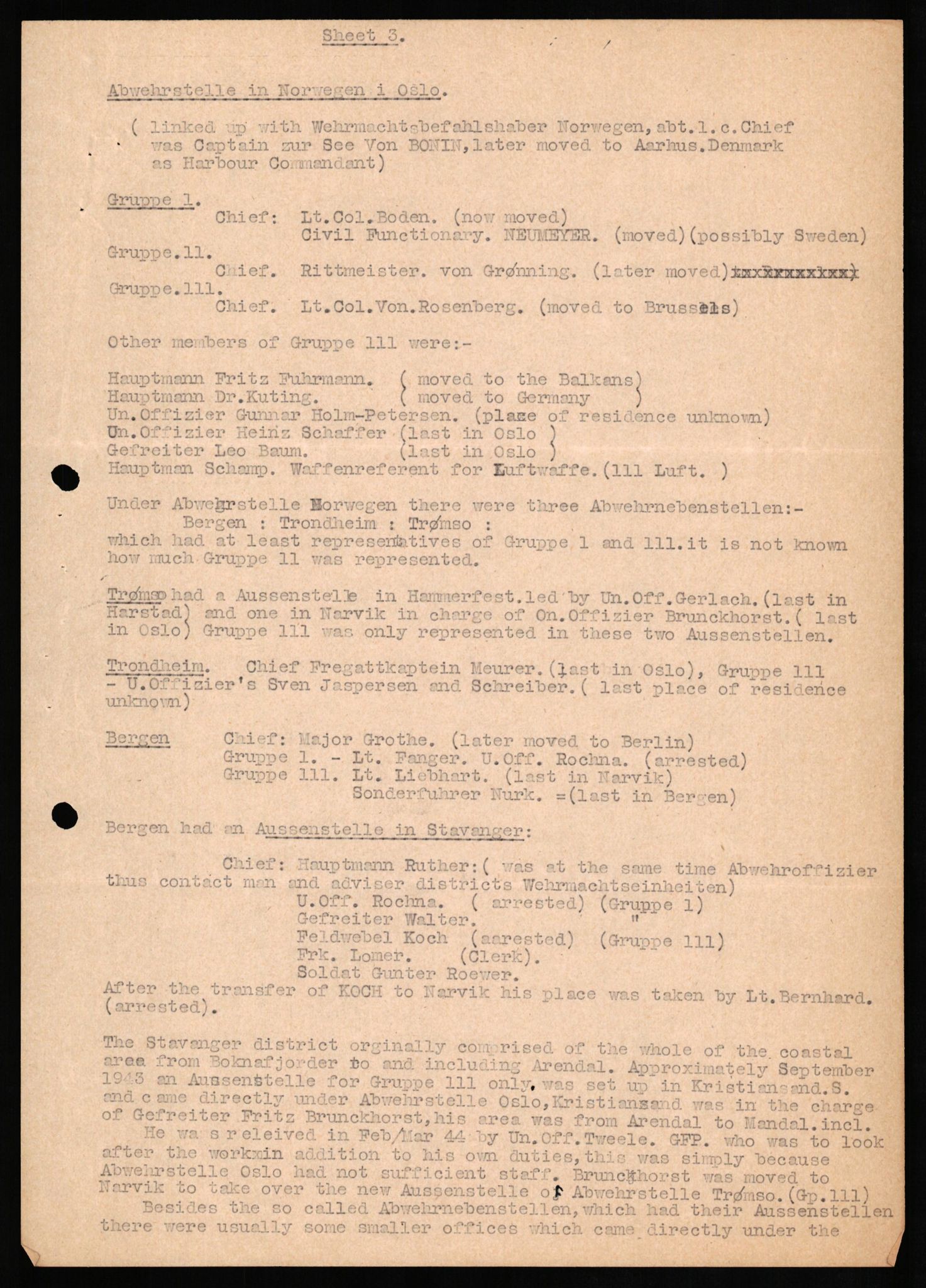 Forsvaret, Forsvarets overkommando II, AV/RA-RAFA-3915/D/Db/L0017: CI Questionaires. Tyske okkupasjonsstyrker i Norge. Tyskere., 1945-1946, s. 190