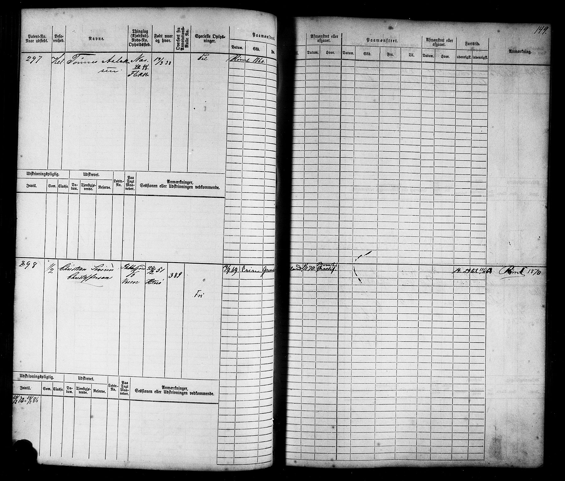 Flekkefjord mønstringskrets, SAK/2031-0018/F/Fb/L0008: Hovedrulle nr 1-770, Æ-5, 1867-1900, s. 153