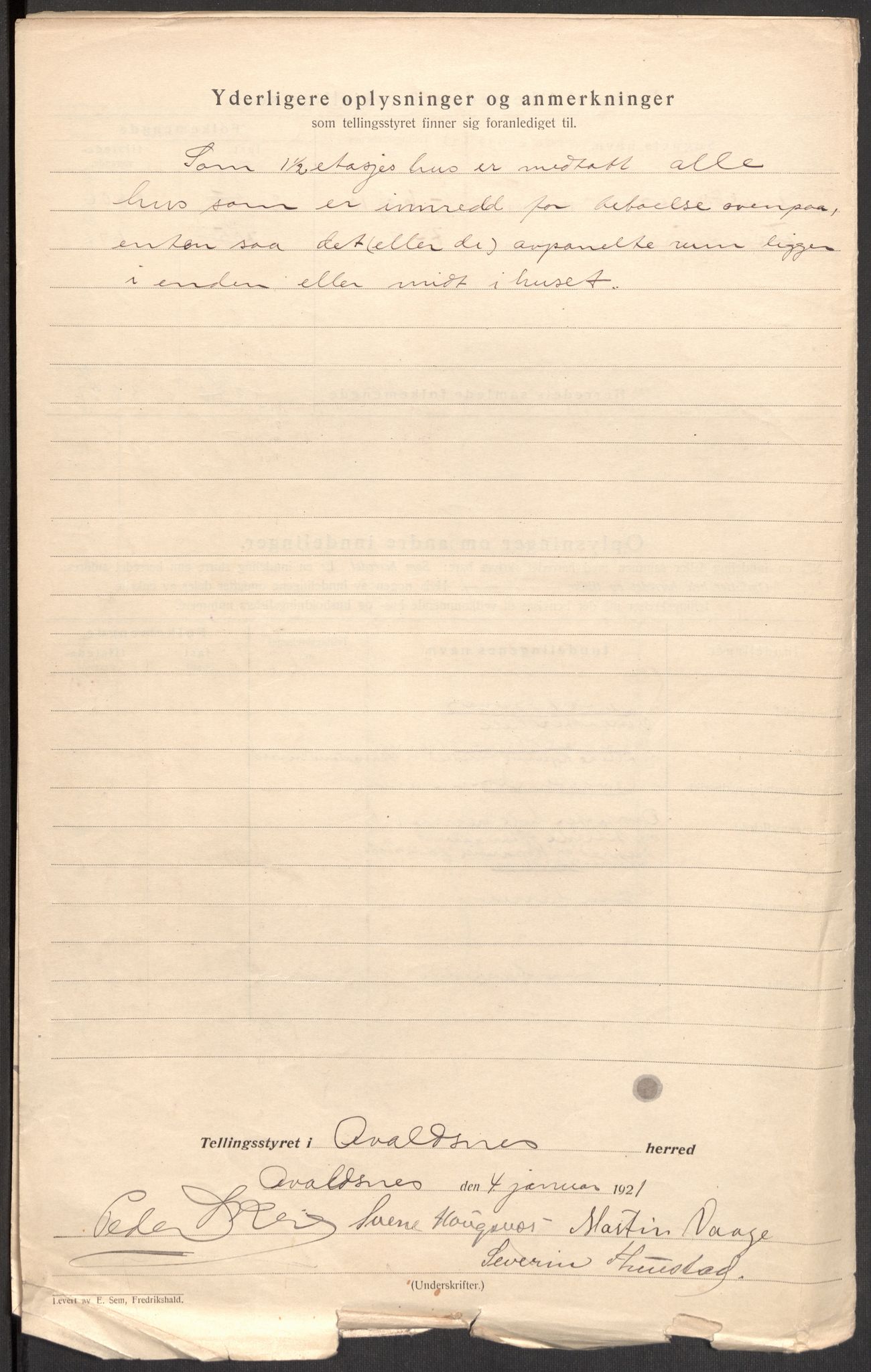 SAST, Folketelling 1920 for 1147 Avaldsnes herred, 1920, s. 7