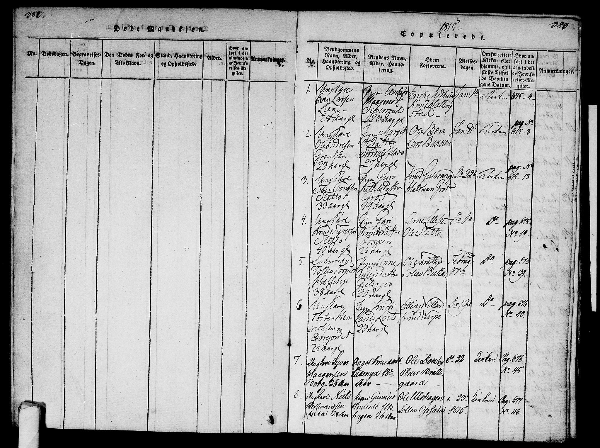 Ål kirkebøker, AV/SAKO-A-249/F/Fa/L0004: Ministerialbok nr. I 4, 1815-1825, s. 382-383