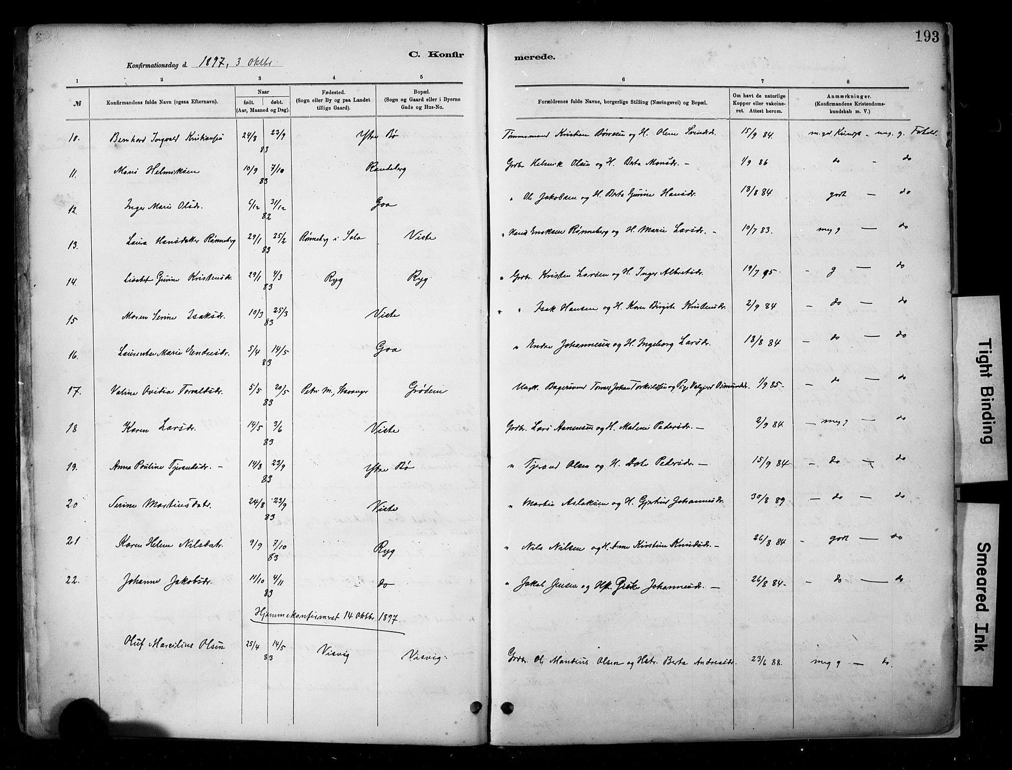 Hetland sokneprestkontor, AV/SAST-A-101826/30/30BA/L0009: Ministerialbok nr. A 9, 1882-1918, s. 193