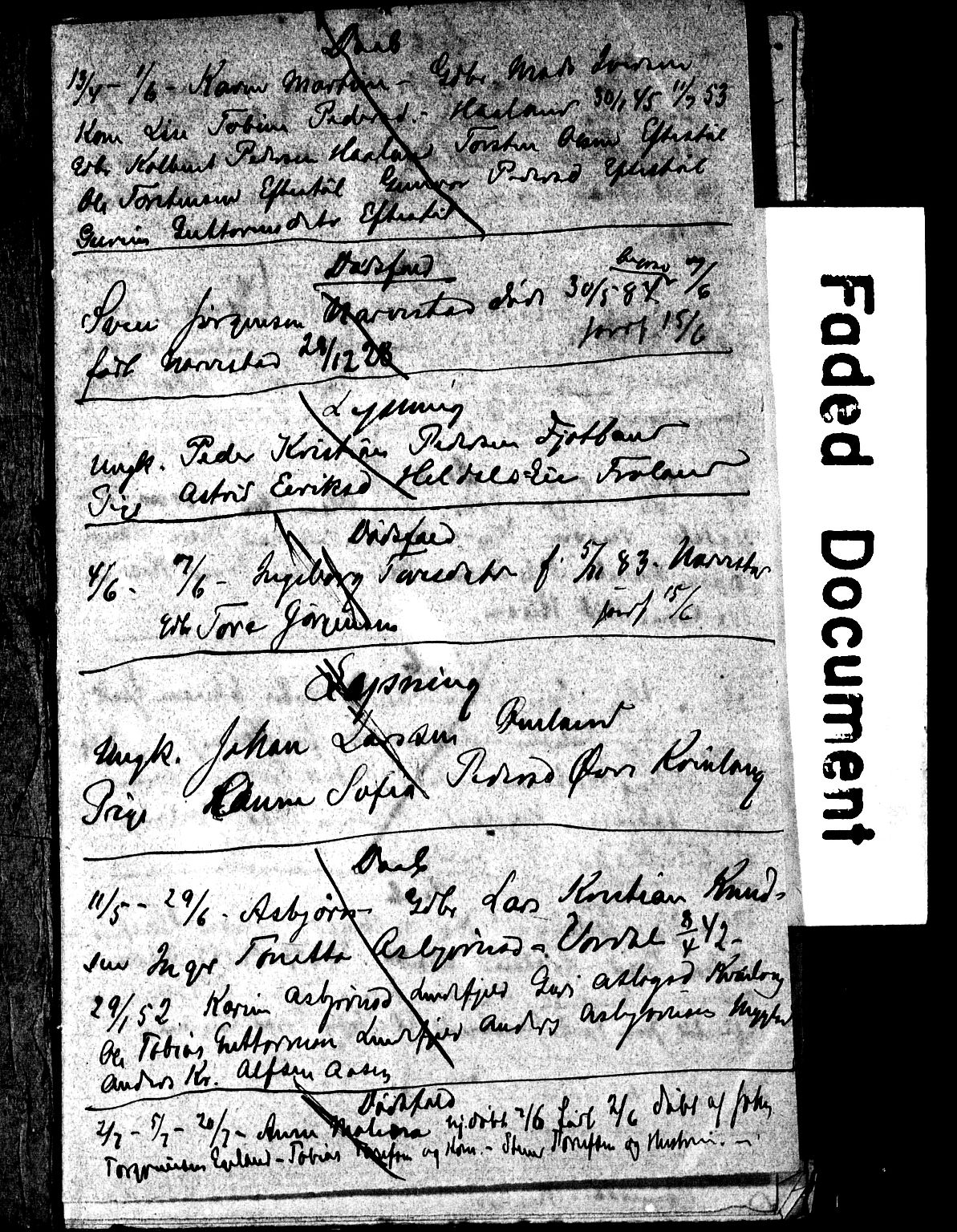 Fjotland sokneprestkontor, SAK/1111-0010/F/Fe/L0001: Lysningsprotokoll nr. II.5.1, 1886-1886, s. 6-7