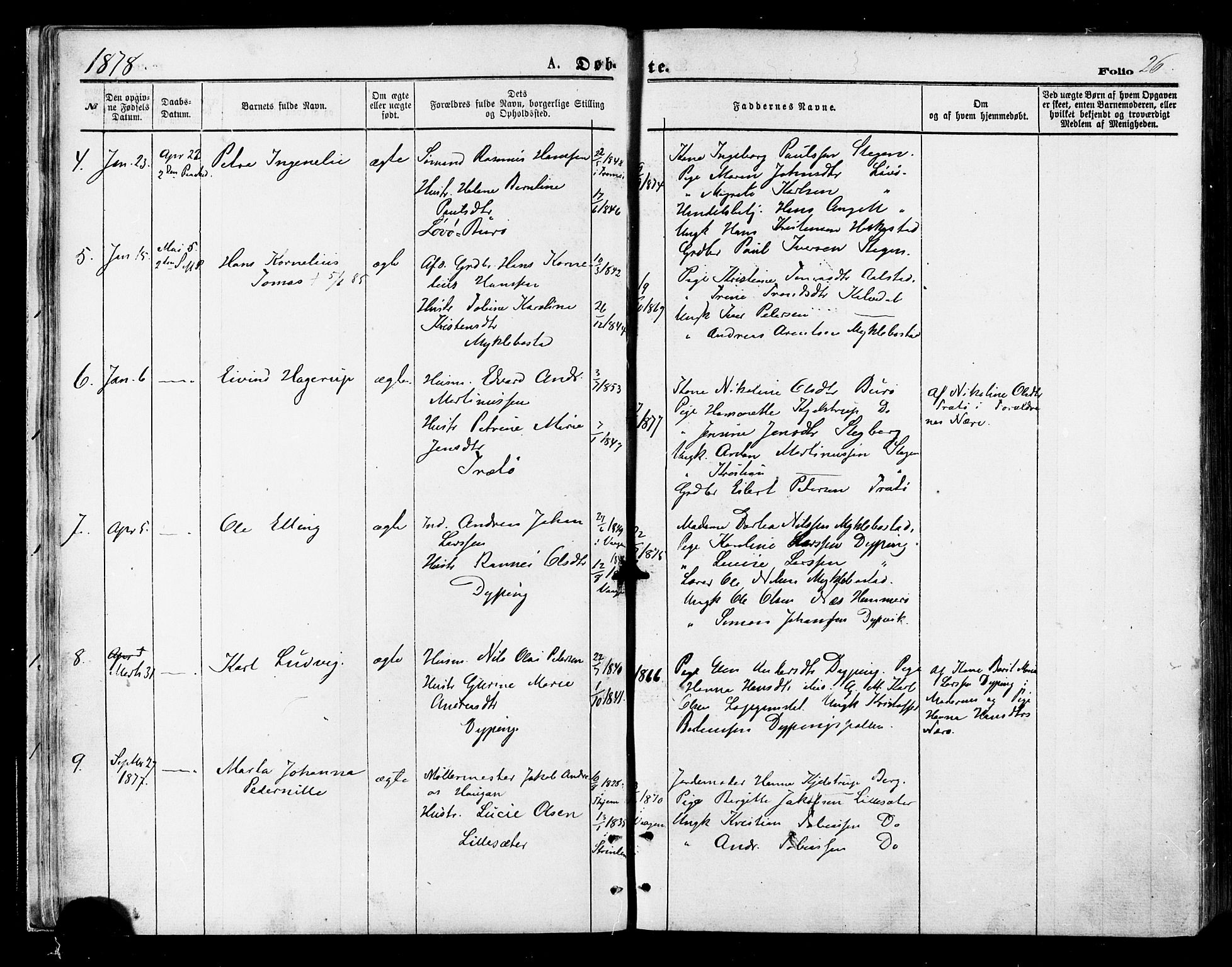 Ministerialprotokoller, klokkerbøker og fødselsregistre - Nordland, AV/SAT-A-1459/855/L0802: Ministerialbok nr. 855A10, 1875-1886, s. 26