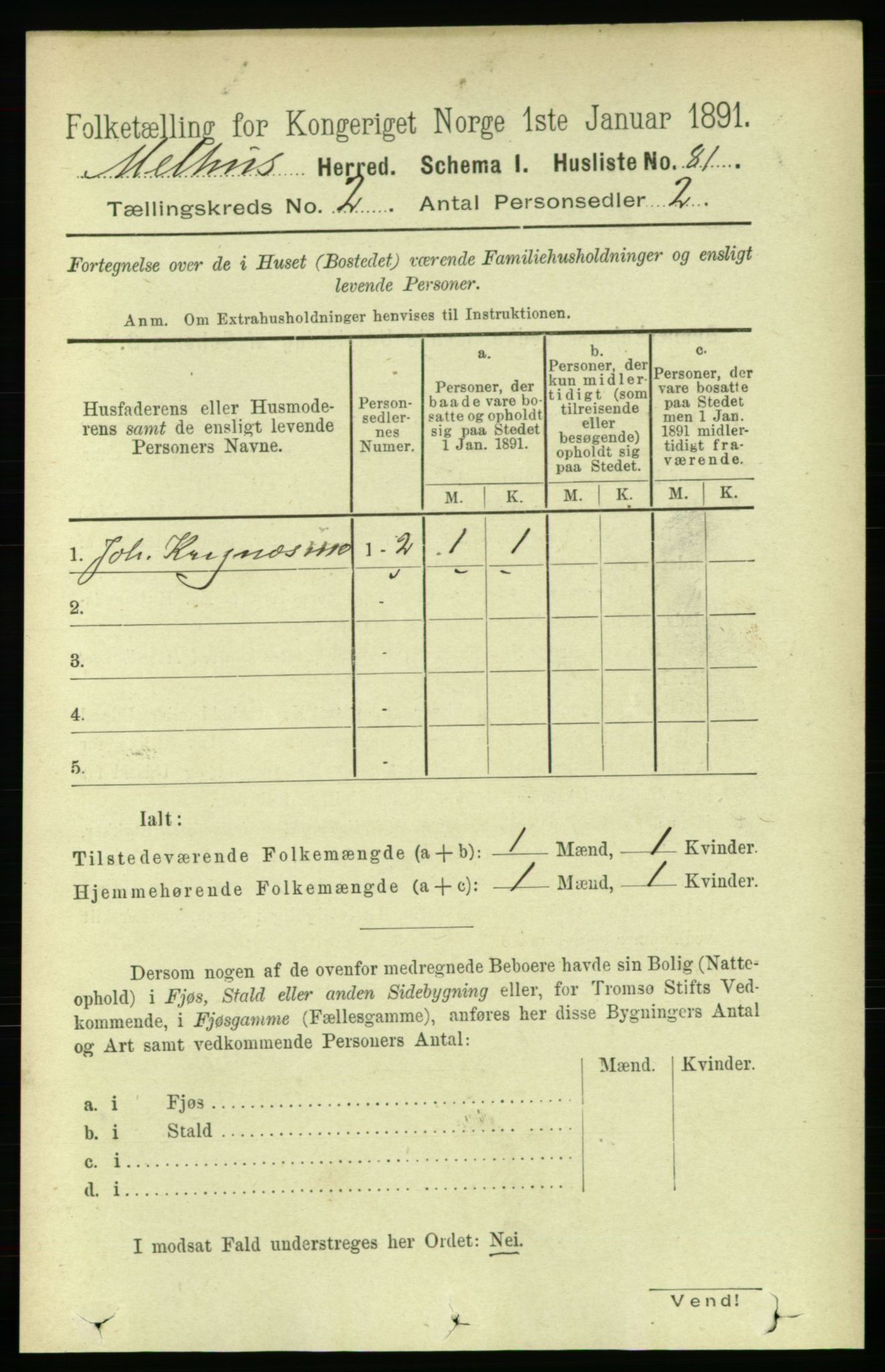 RA, Folketelling 1891 for 1653 Melhus herred, 1891, s. 718