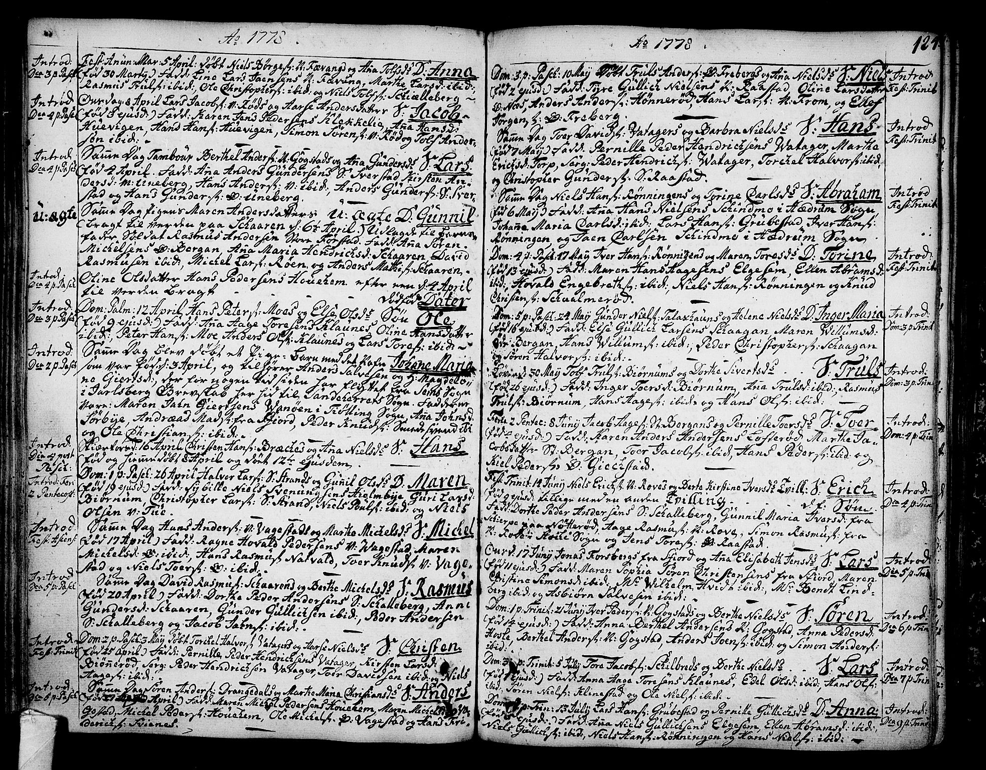 Sandar kirkebøker, AV/SAKO-A-243/F/Fa/L0002: Ministerialbok nr. 2, 1733-1788, s. 124