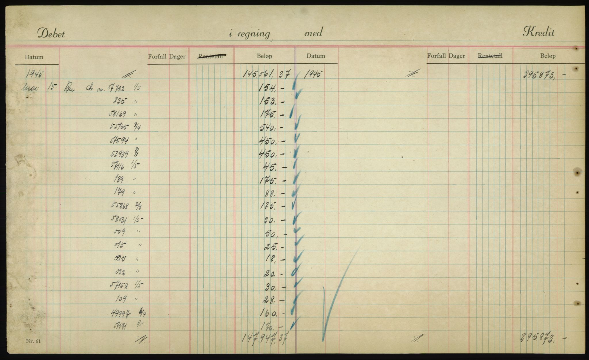 Forsvarsdepartementet, 10. kontor / Oppgjørskontoret, AV/RA-RAFA-1225/D/Db/L0180: Lista oppgjørskontor, 1942-1952, s. 1936