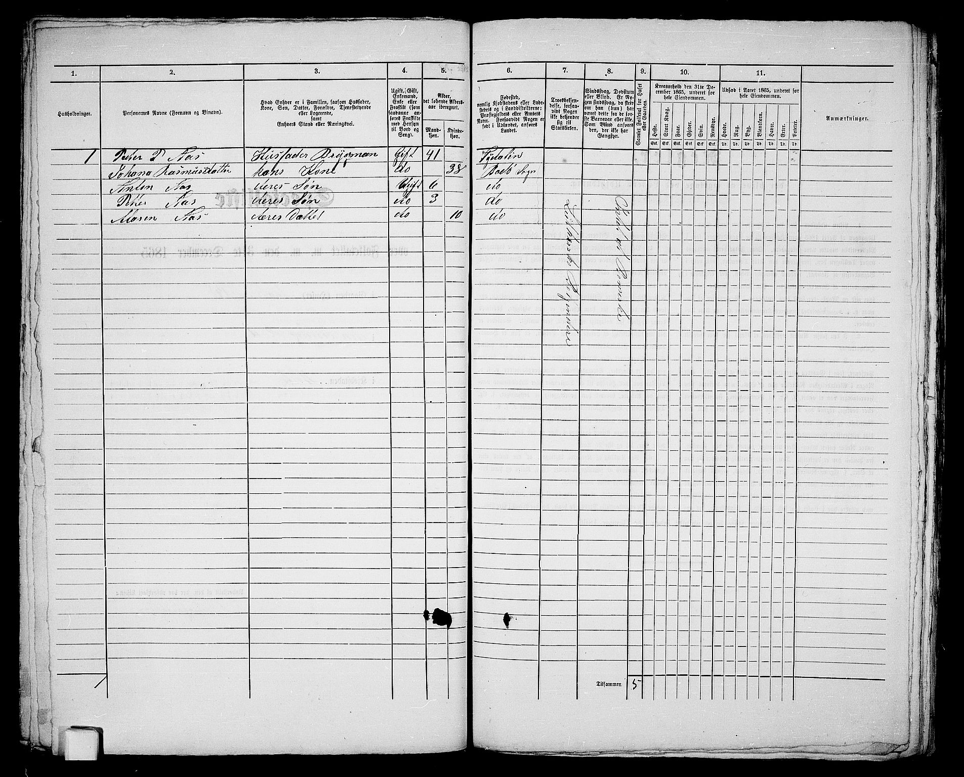 RA, Folketelling 1865 for 1804B Bodø prestegjeld, Bodø kjøpstad, 1865, s. 72