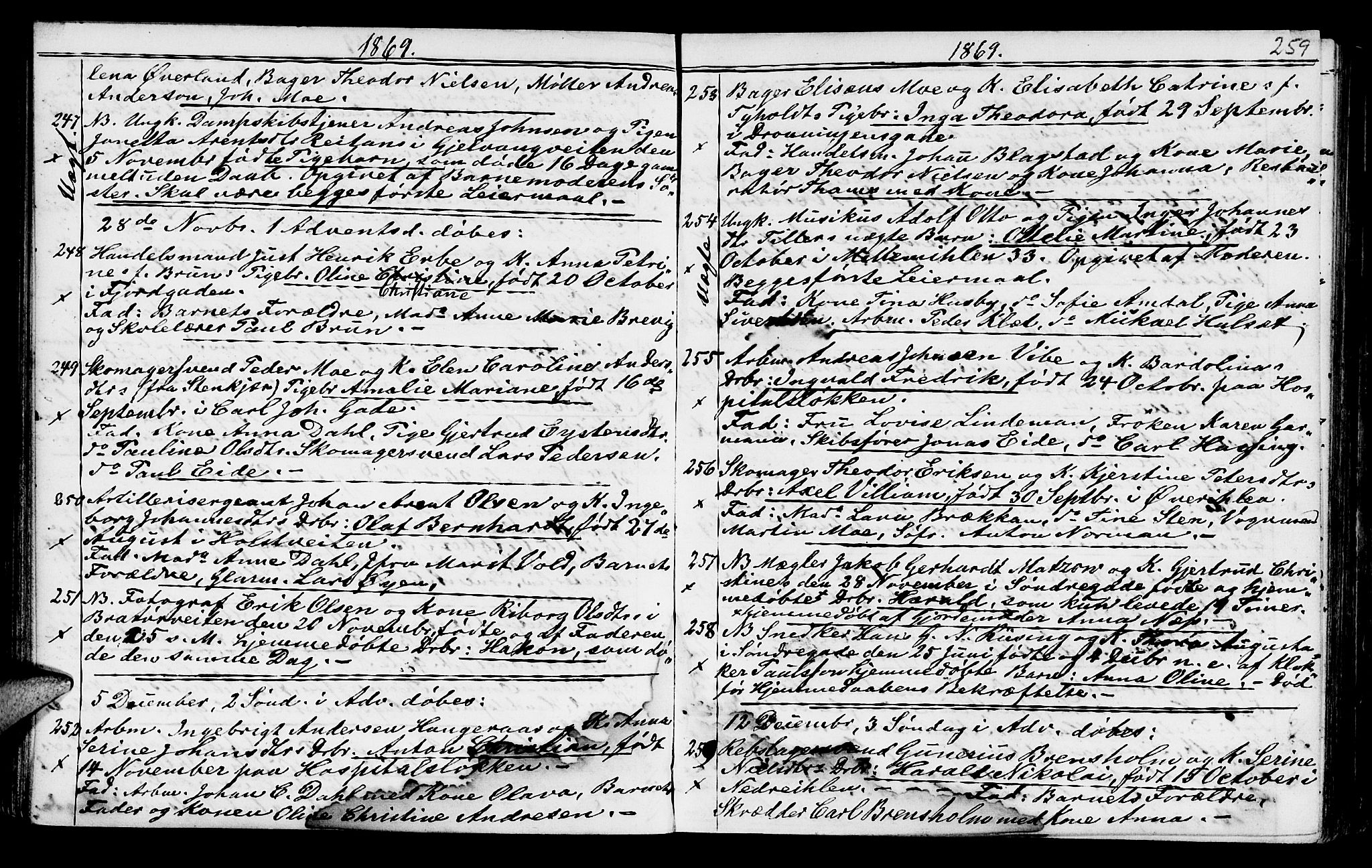 Ministerialprotokoller, klokkerbøker og fødselsregistre - Sør-Trøndelag, SAT/A-1456/602/L0140: Klokkerbok nr. 602C08, 1864-1872, s. 258-259