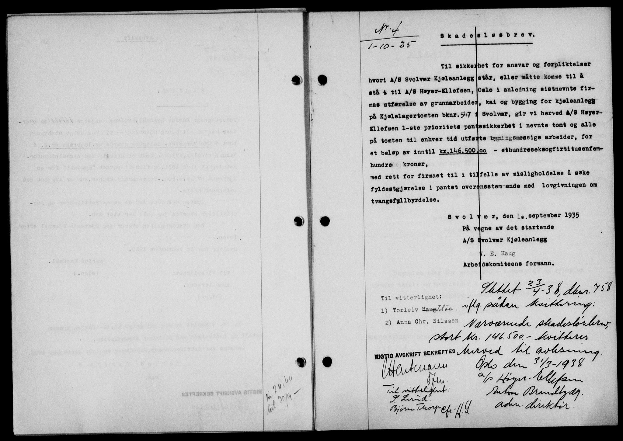 Lofoten sorenskriveri, SAT/A-0017/1/2/2C/L0032b: Pantebok nr. 32b, 1935-1935, Tingl.dato: 01.10.1935