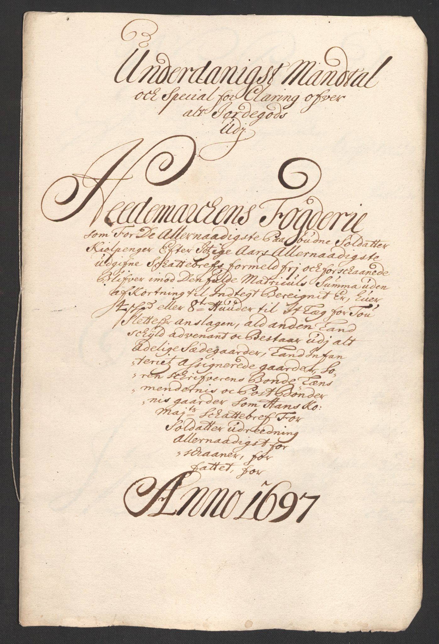 Rentekammeret inntil 1814, Reviderte regnskaper, Fogderegnskap, RA/EA-4092/R16/L1037: Fogderegnskap Hedmark, 1697-1698, s. 173