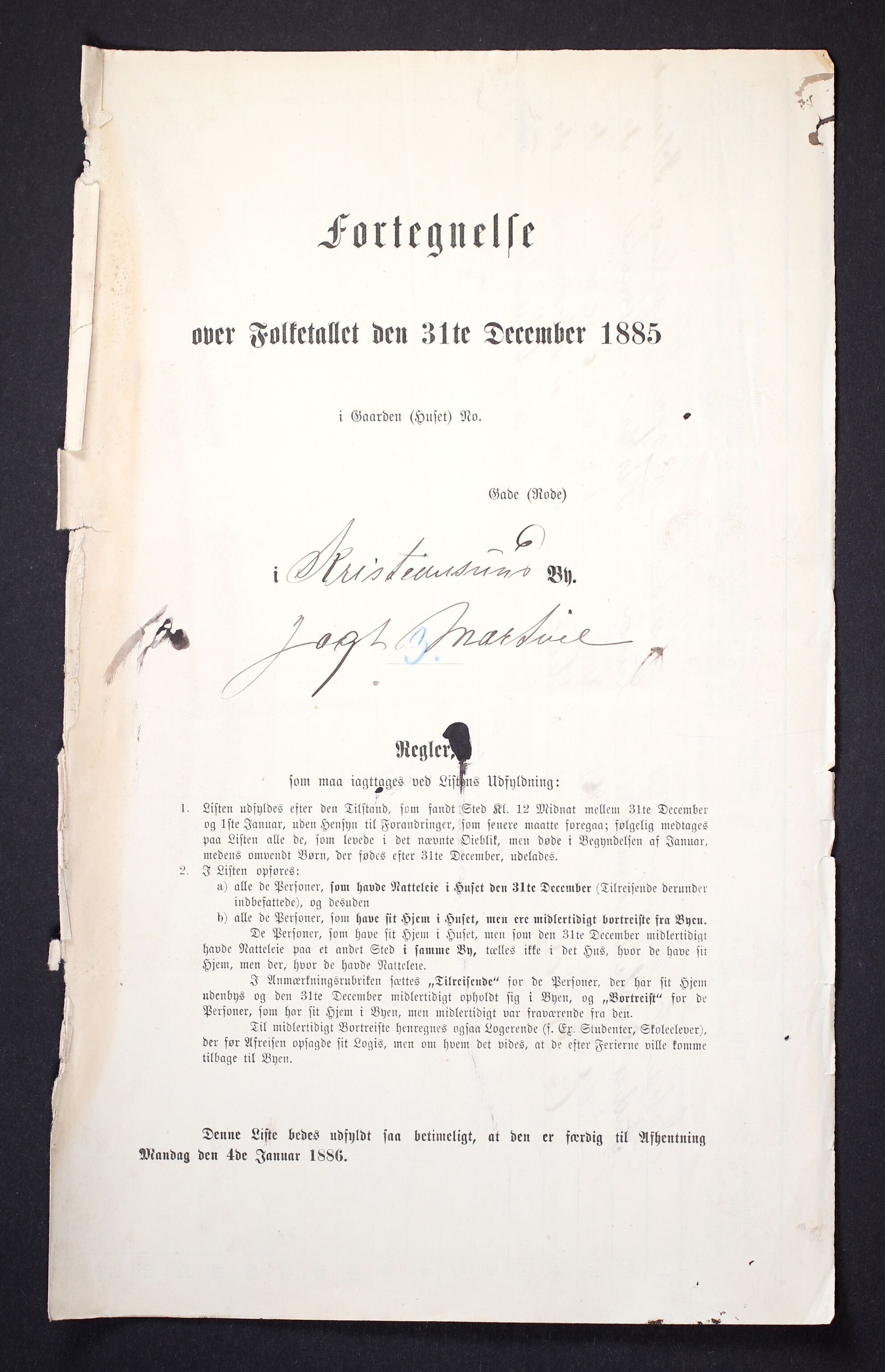 SAT, Folketelling 1885 for 1503 Kristiansund kjøpstad, 1885, s. 1562