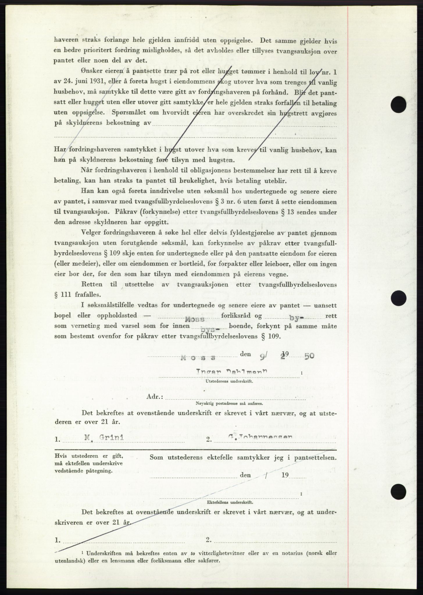 Moss sorenskriveri, SAO/A-10168: Pantebok nr. B23, 1949-1950, Dagboknr: 435/1950