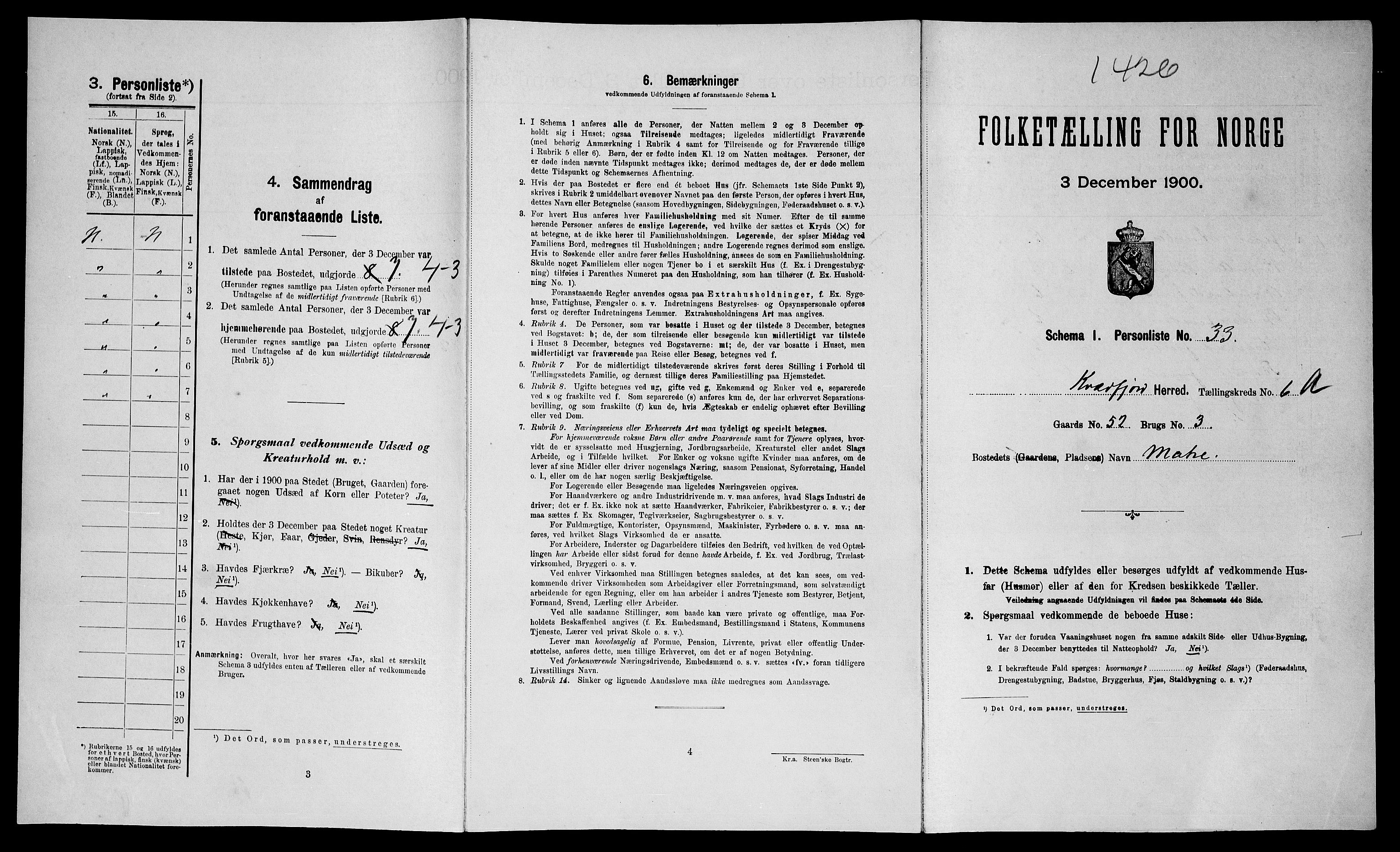SATØ, Folketelling 1900 for 1911 Kvæfjord herred, 1900, s. 715