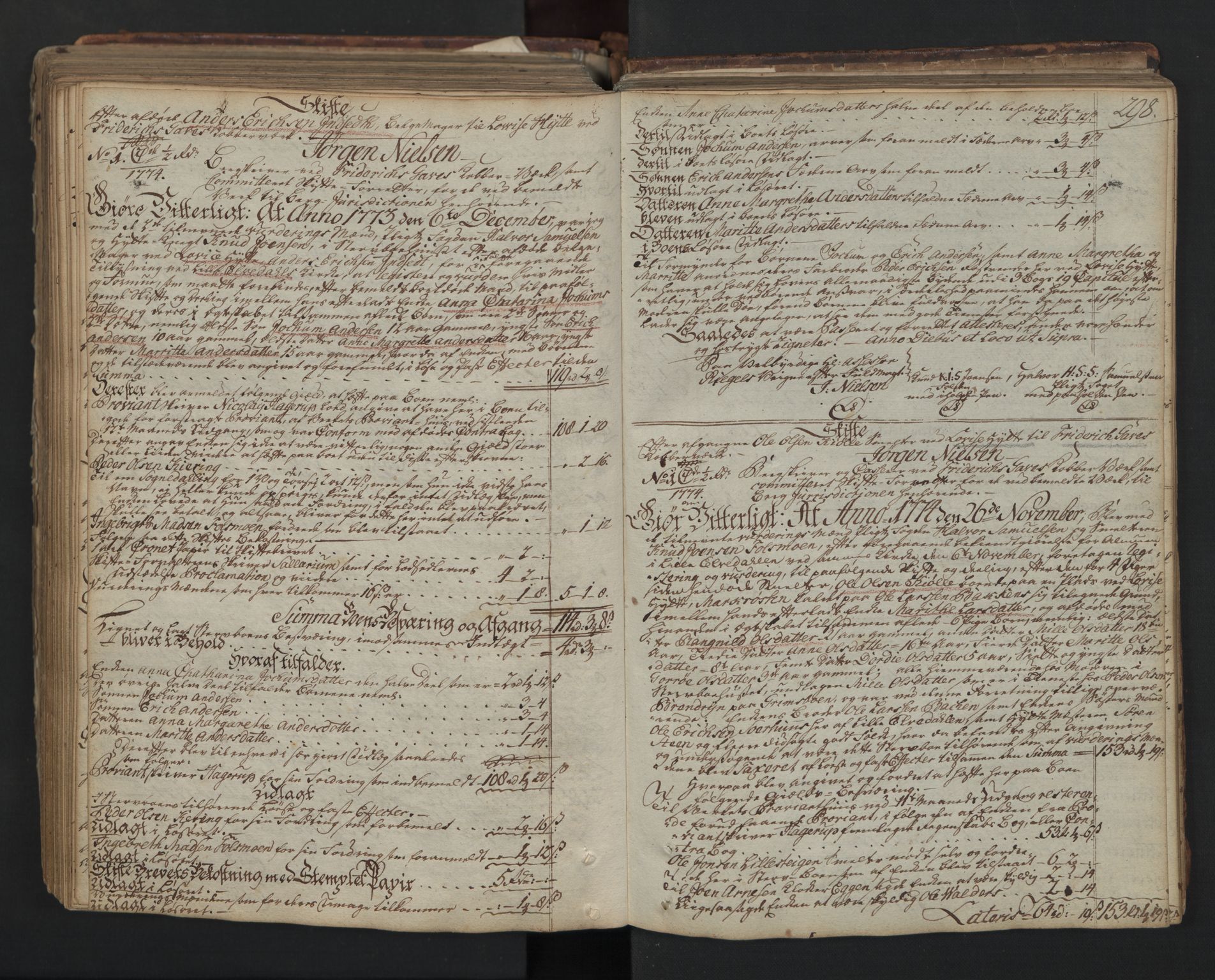 Sønnafjelske bergamt , AV/SAKO-EA-5262/I/L0002: Skifteprotokoll for sønnafjelske bergverk utenfor Kongsberg bergstad og Vallø saltverk, 1758-1778, s. 297b-298a