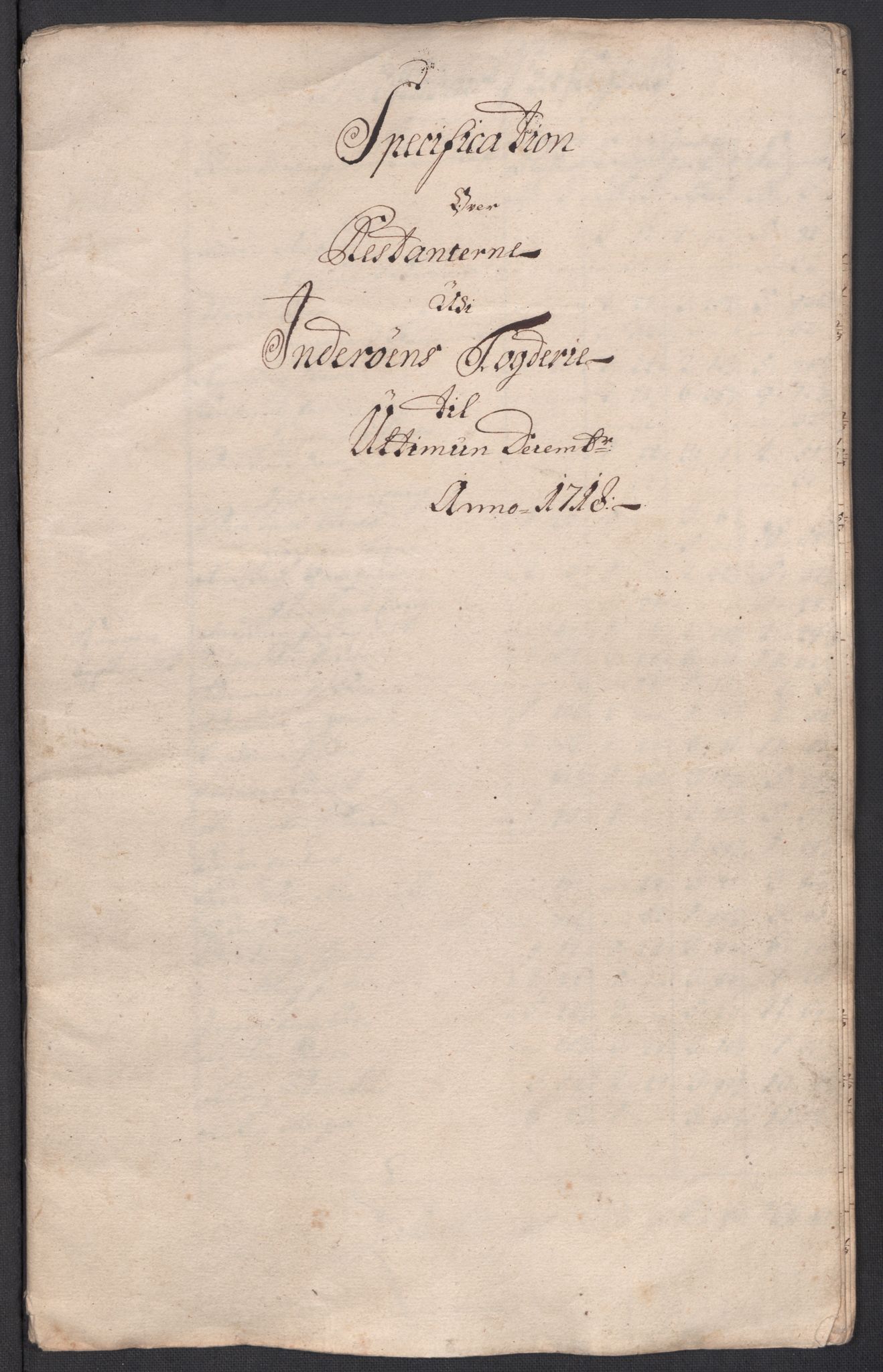 Rentekammeret inntil 1814, Reviderte regnskaper, Fogderegnskap, AV/RA-EA-4092/R63/L4326: Fogderegnskap Inderøy, 1718, s. 287