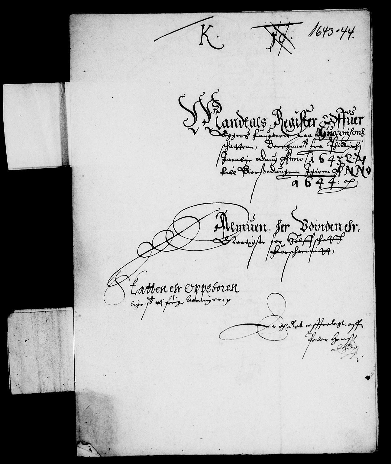 Rentekammeret inntil 1814, Reviderte regnskaper, Lensregnskaper, RA/EA-5023/R/Rb/Rba/L0175: Akershus len, 1643-1644