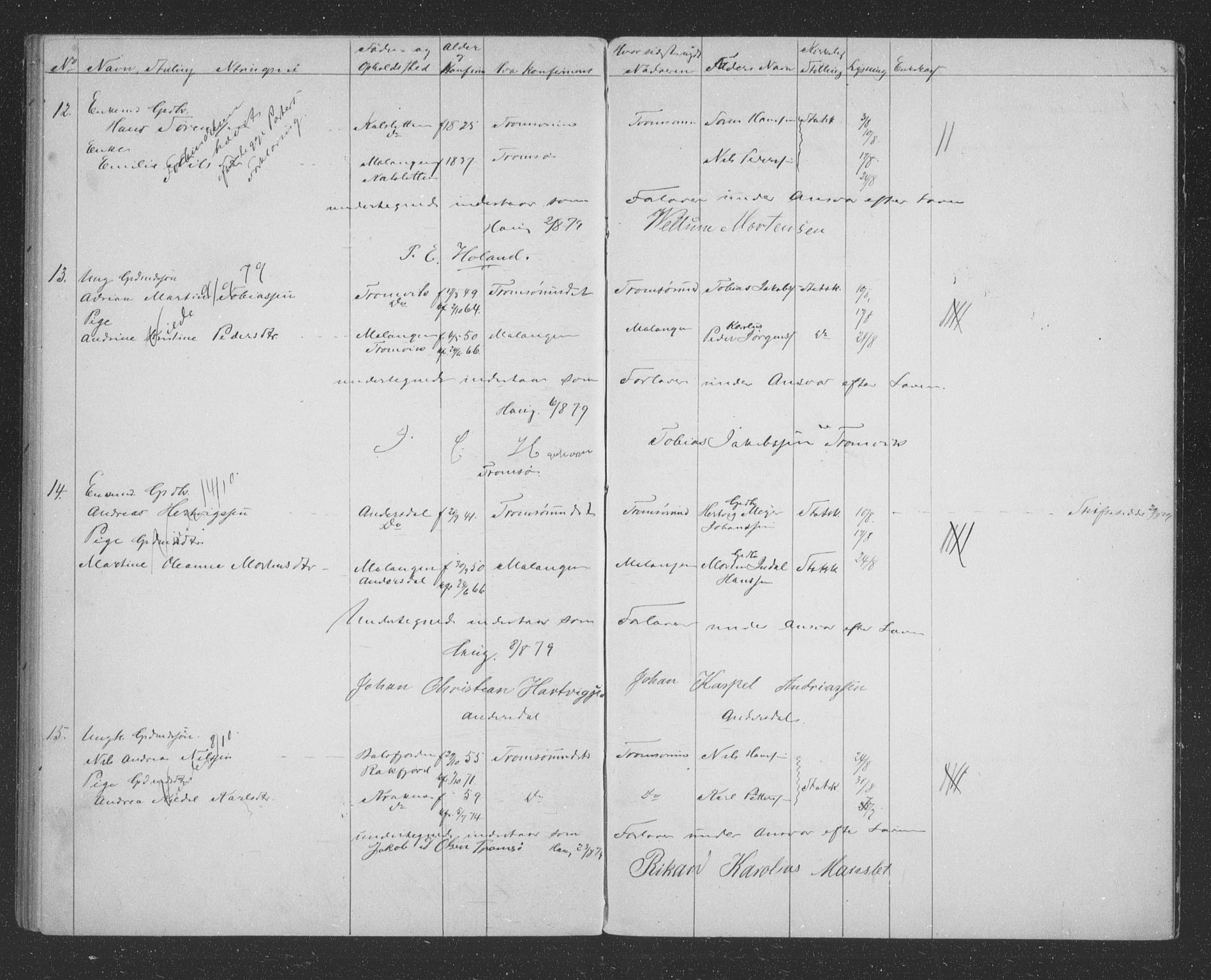 Tromsøysund sokneprestkontor, AV/SATØ-S-1304/H/Hc/L0055: Lysningsprotokoll nr. 55, 1875-1880