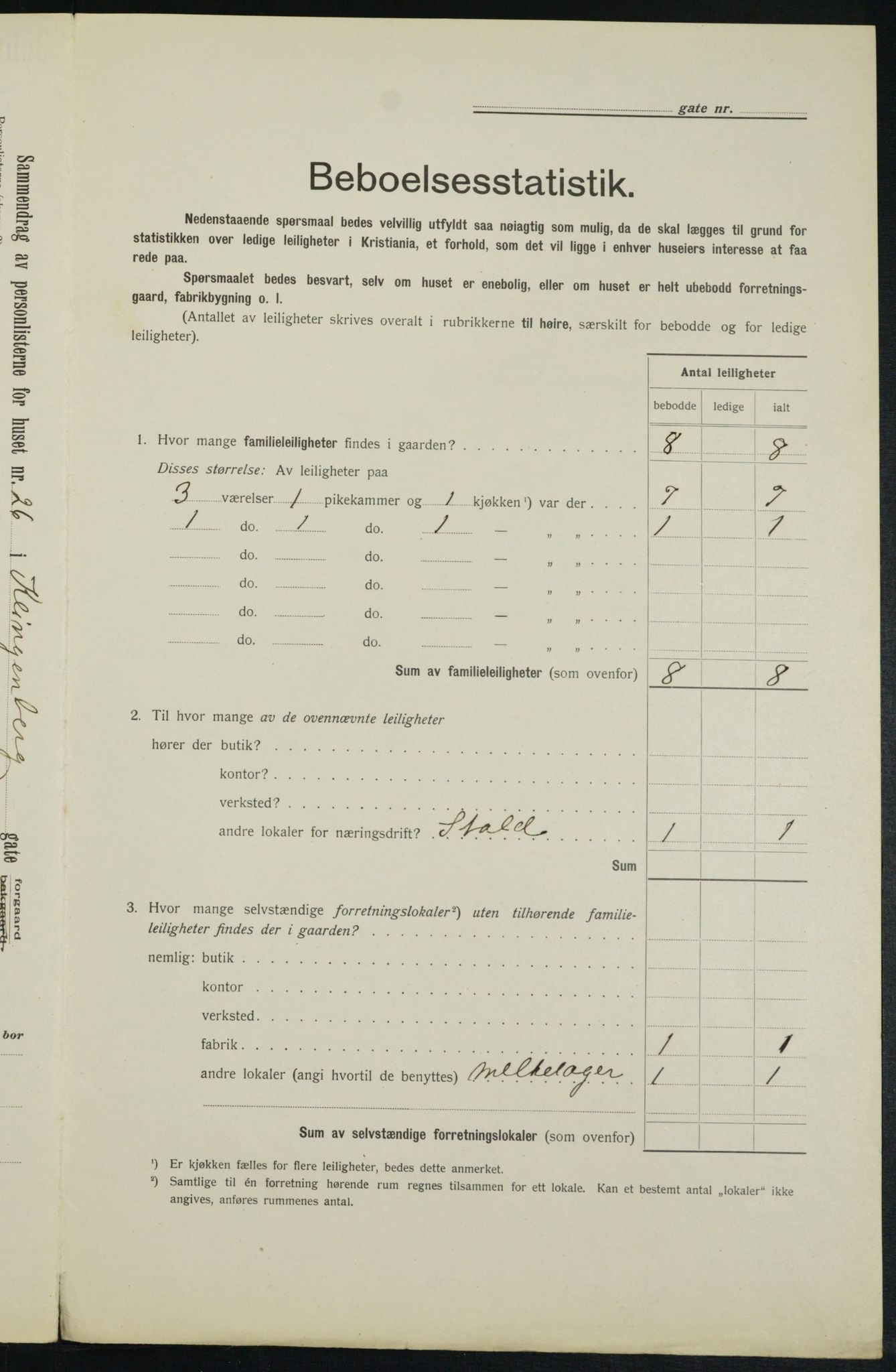 OBA, Kommunal folketelling 1.2.1913 for Kristiania, 1913, s. 51777