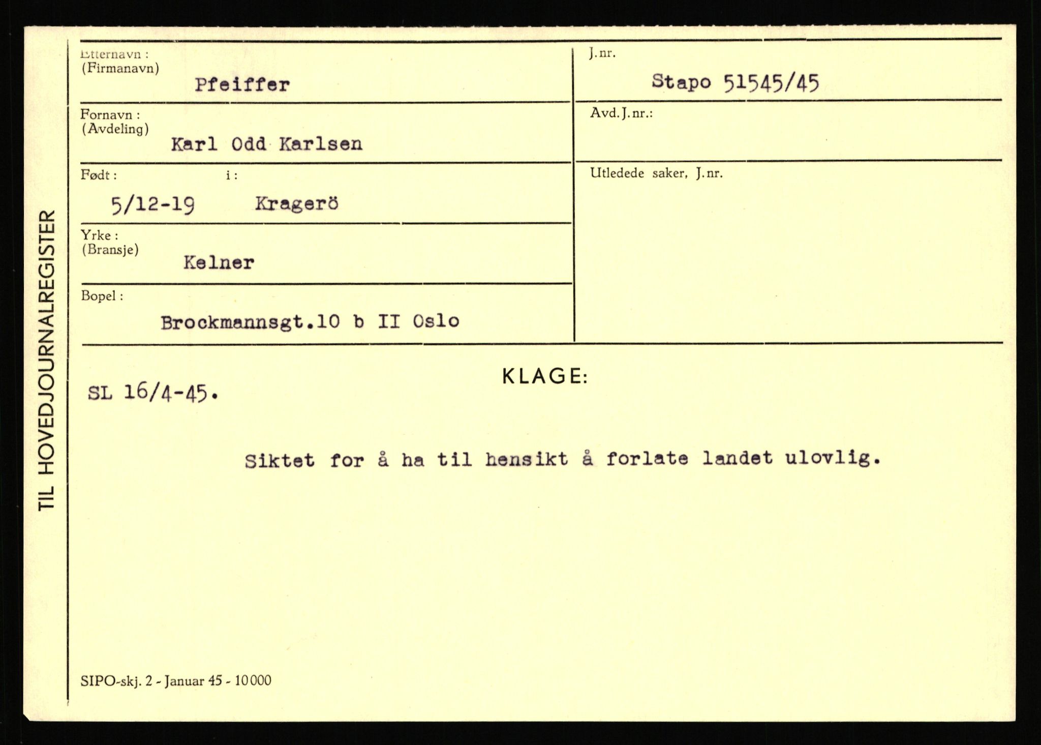 Statspolitiet - Hovedkontoret / Osloavdelingen, AV/RA-S-1329/C/Ca/L0012: Oanæs - Quistgaard	, 1943-1945, s. 4486