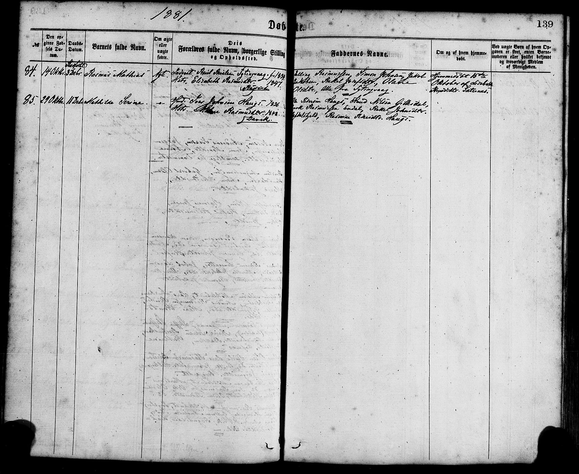 Davik sokneprestembete, AV/SAB-A-79701/H/Haa/Haaa/L0006: Ministerialbok nr. A 6, 1867-1881, s. 139
