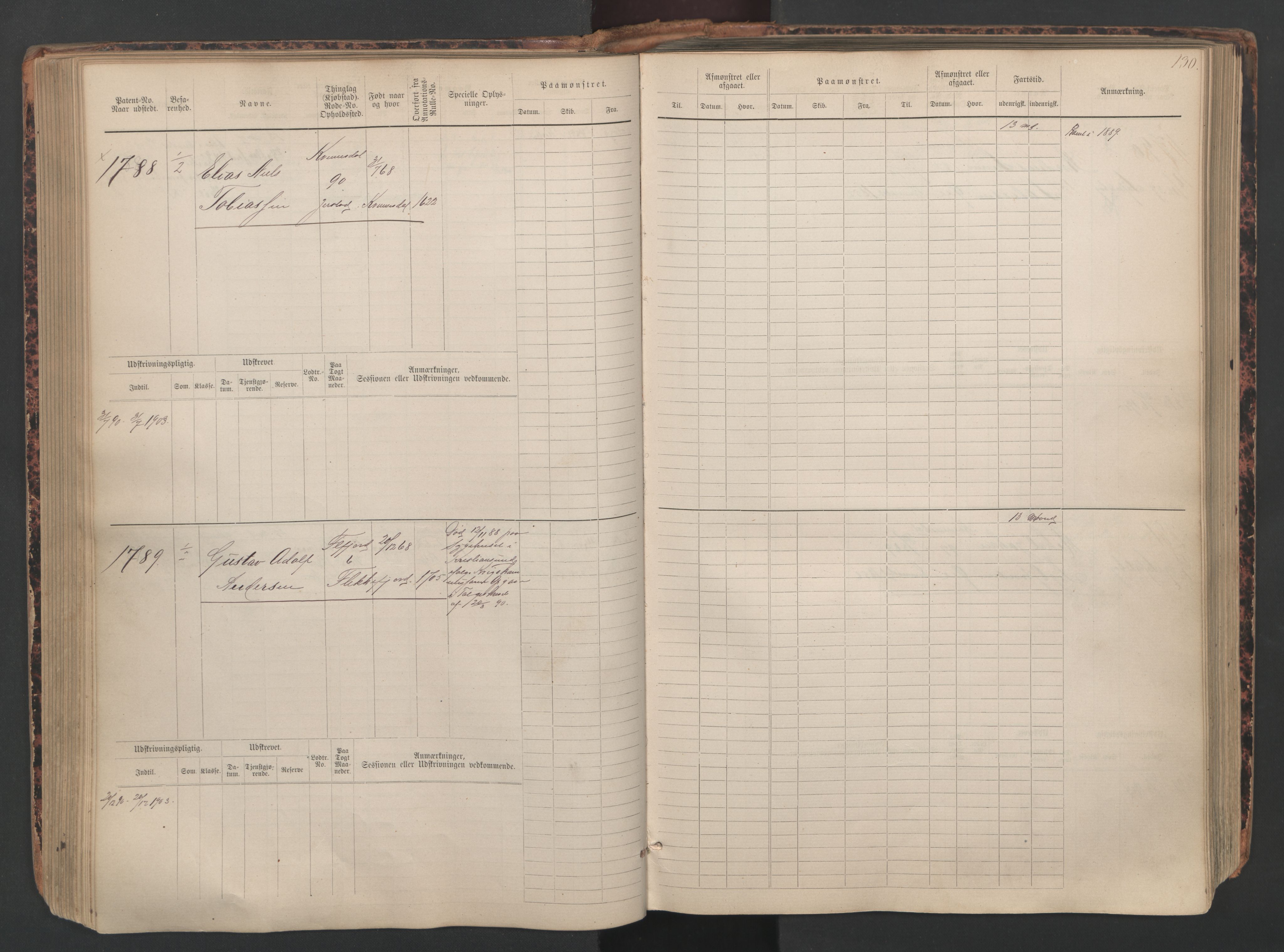 Flekkefjord mønstringskrets, AV/SAK-2031-0018/F/Fb/L0010: Hovedrulle nr 1534-2329, Æ-7, 1884-1948, s. 132