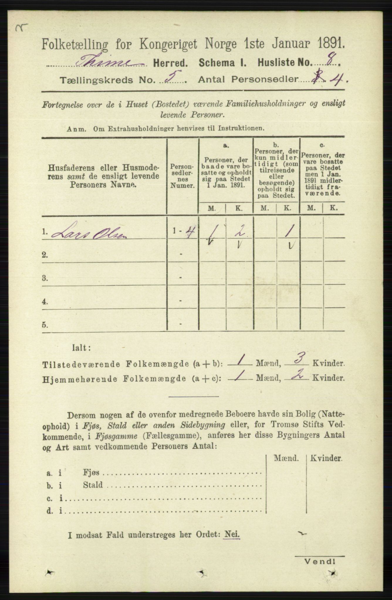 RA, Folketelling 1891 for 1121 Time herred, 1891, s. 1754