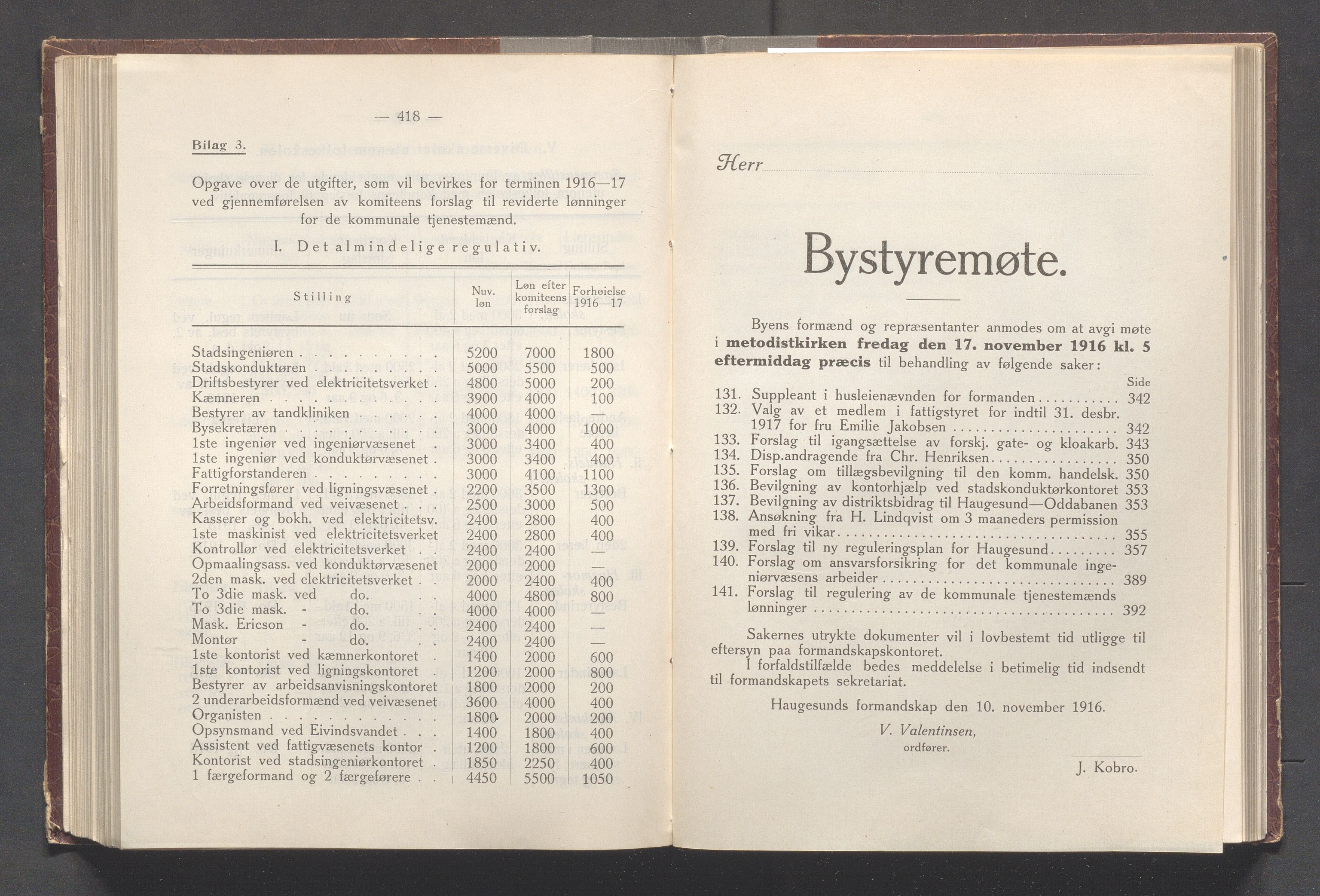 Haugesund kommune - Formannskapet og Bystyret, IKAR/A-740/A/Abb/L0002: Bystyreforhandlinger, 1908-1917, s. 875